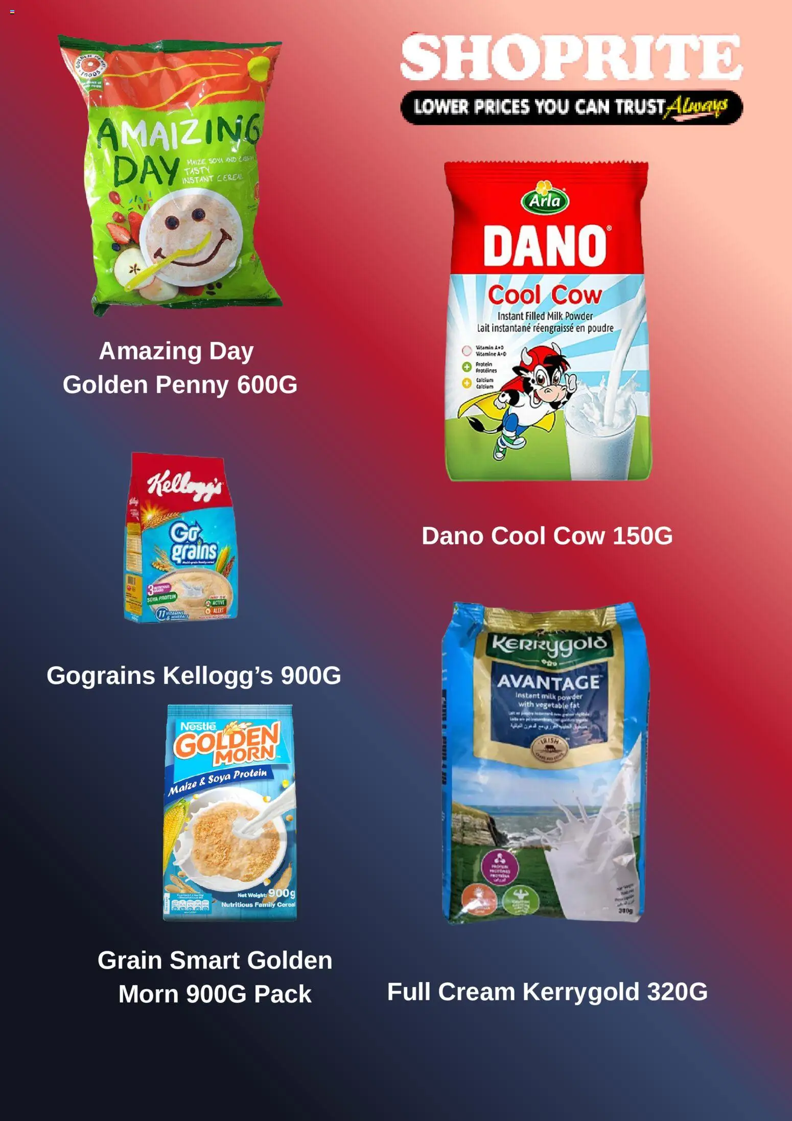Shoprite Catalogue valid from 16.11.2025 | Page: 4 | Products: Cereal, Cream, Weight, Milk
