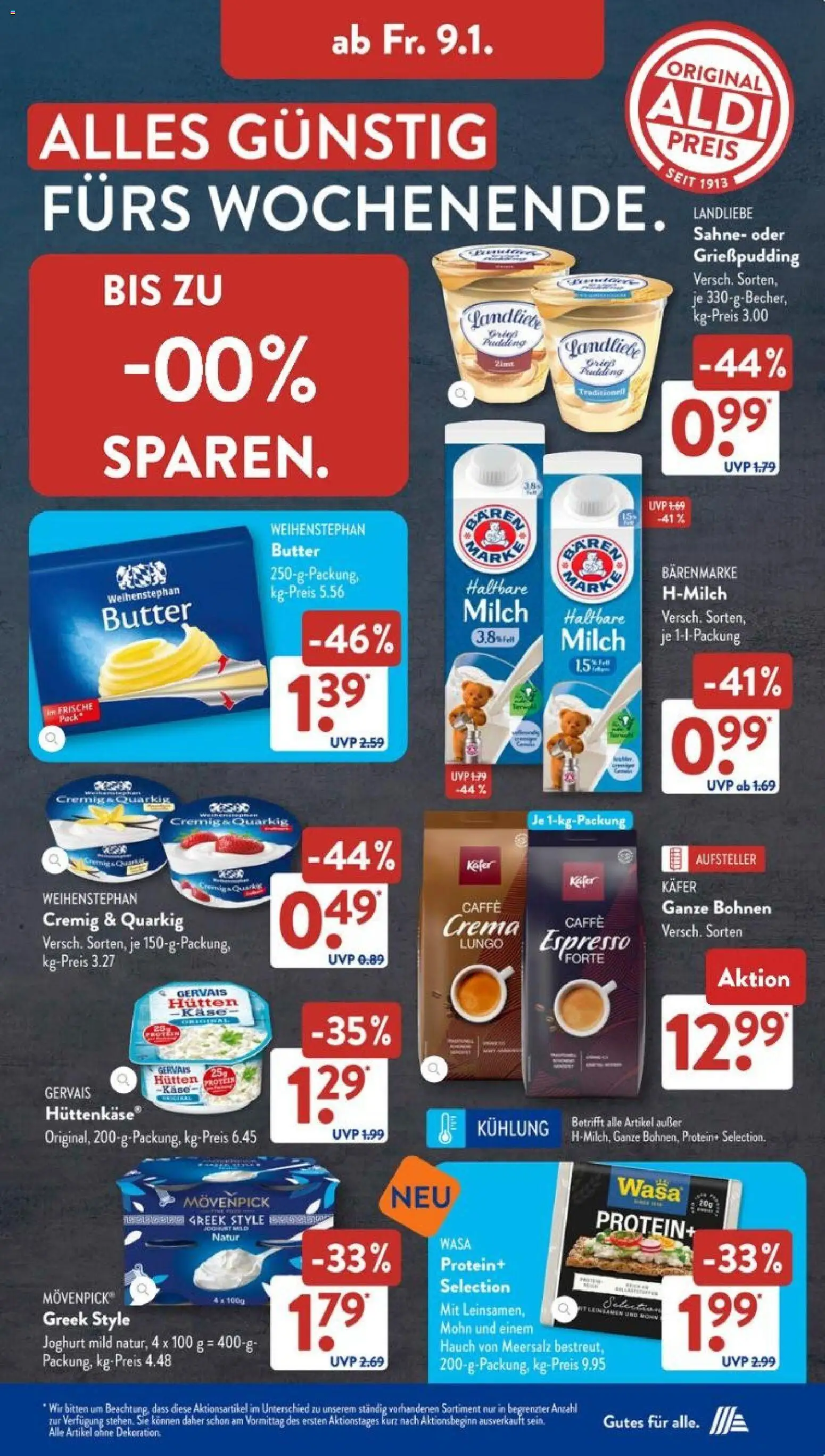 Aldi Süd Prospekt 	 – gültig ab 05.01.2026 | Seite: 25 | Produkte: Milch, Käse, Joghurt, Sahne
