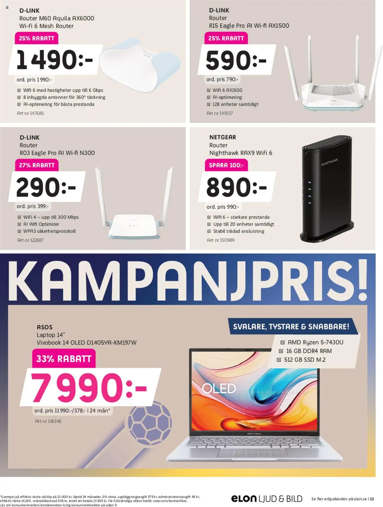 Elon reklamblad aktuell från 29.09.2025 | Sida: 11 | Produkter: Router, Wifi