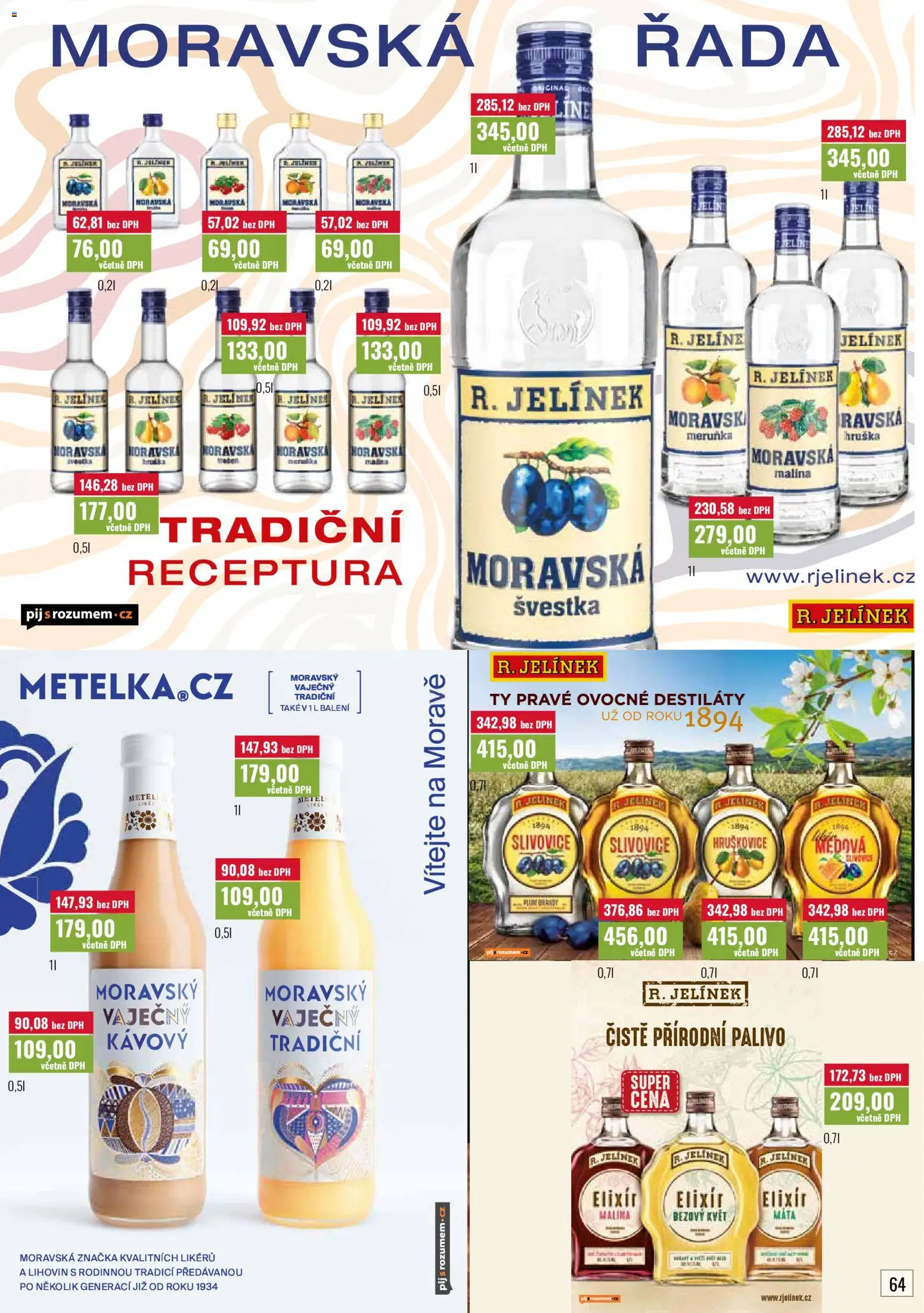 Ratio leták od 01.04.2026 | Strana: 65 | Produkty: Hruškovice, Likér, Slivovice, Jelínek