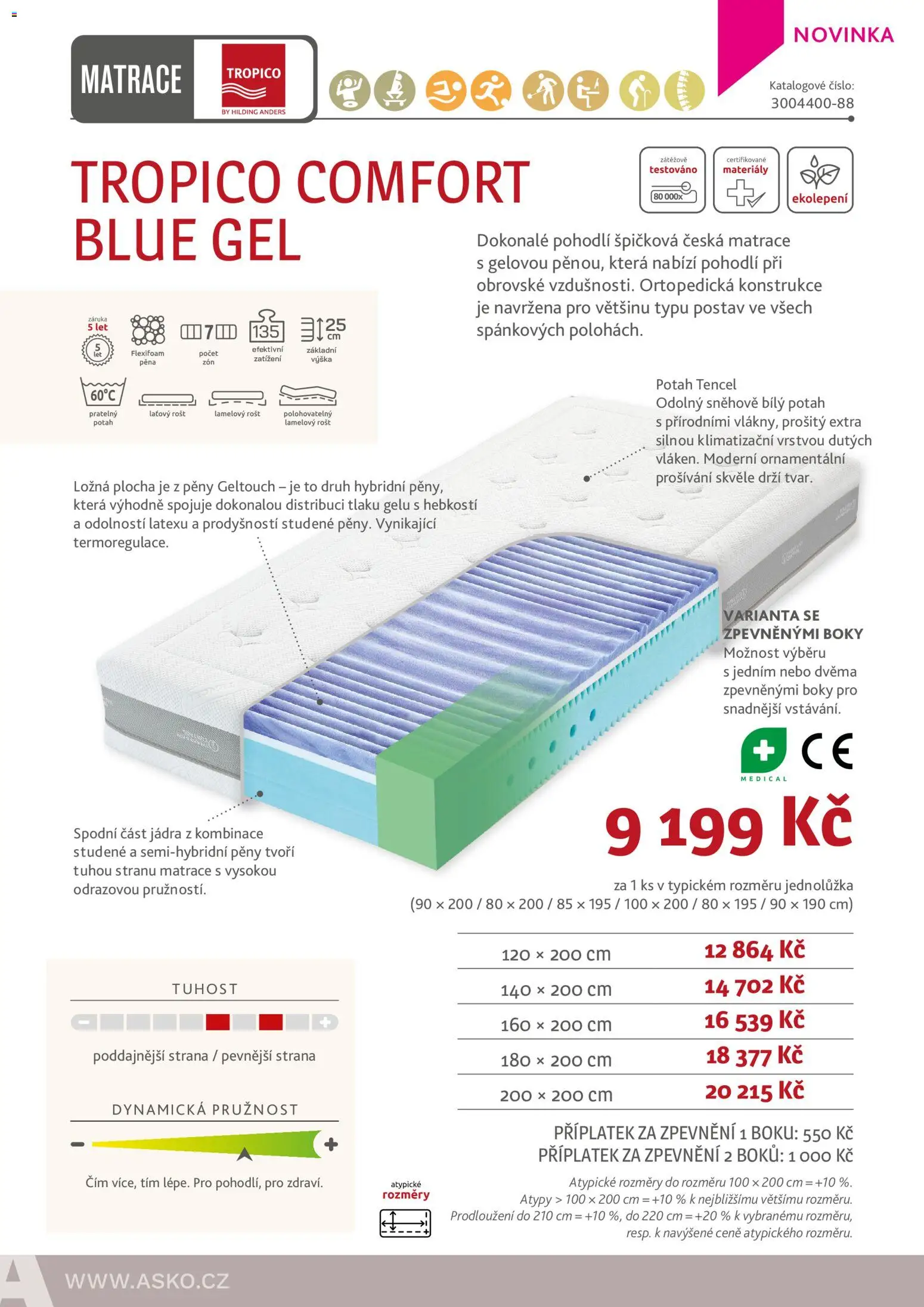 ASKO nábytek leták - Nabídka matrací od 01.01.2026 | Strana: 16 | Produkty: Matrace, Rošt