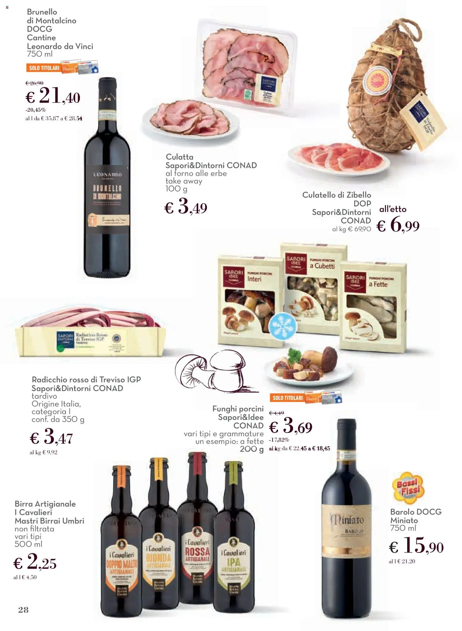 Volantino Conad del 01.12.2025 | Pagina: 28 | Prodotti: Birra, Funghi, Forno