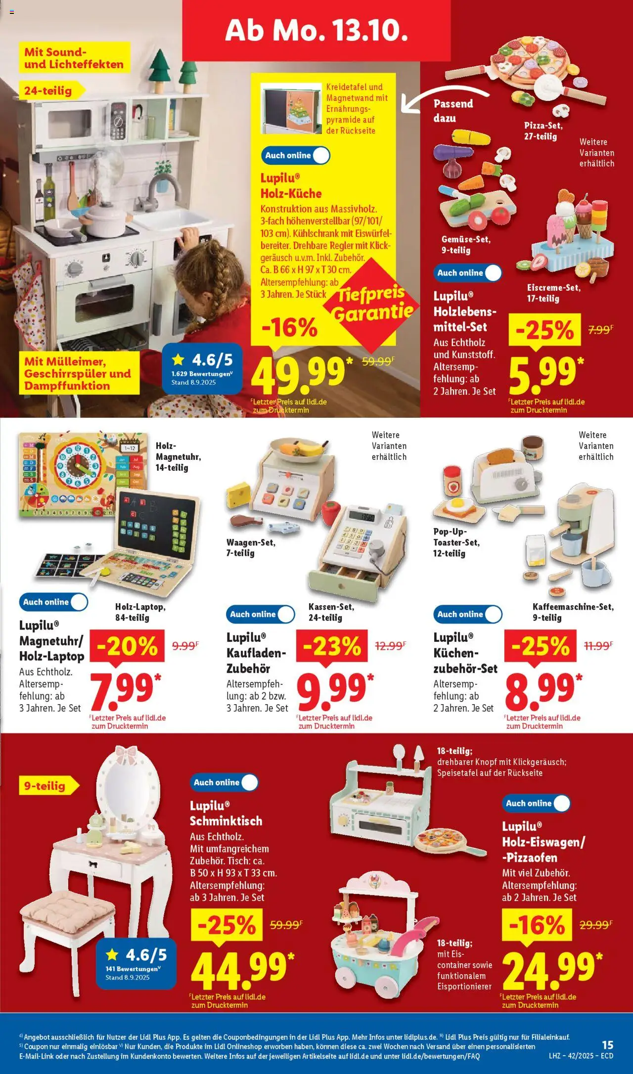 Lidl - Prospekt – gültig ab 13.10.2025 | Seite: 31 | Produkte: Geschirrspüler, Tisch, Schminktisch, Kühlschrank