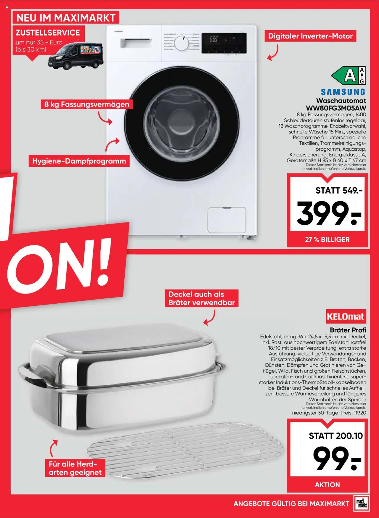 Maximarkt Flugblatt gültig ab 16.10.2025 | Seite: 23 | Produkte: Herd, Samsung, Fisch