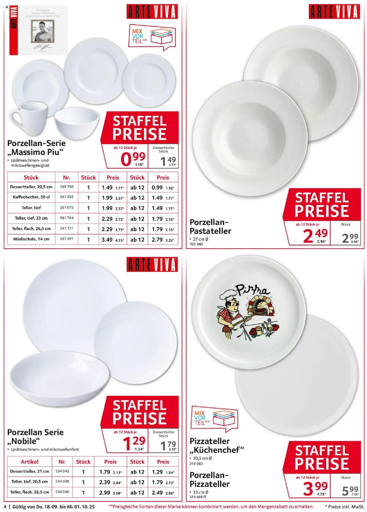 Selgros Staffelpreise – gültig ab 18.09.2025 | Seite: 4 | Produkte: Pizza
