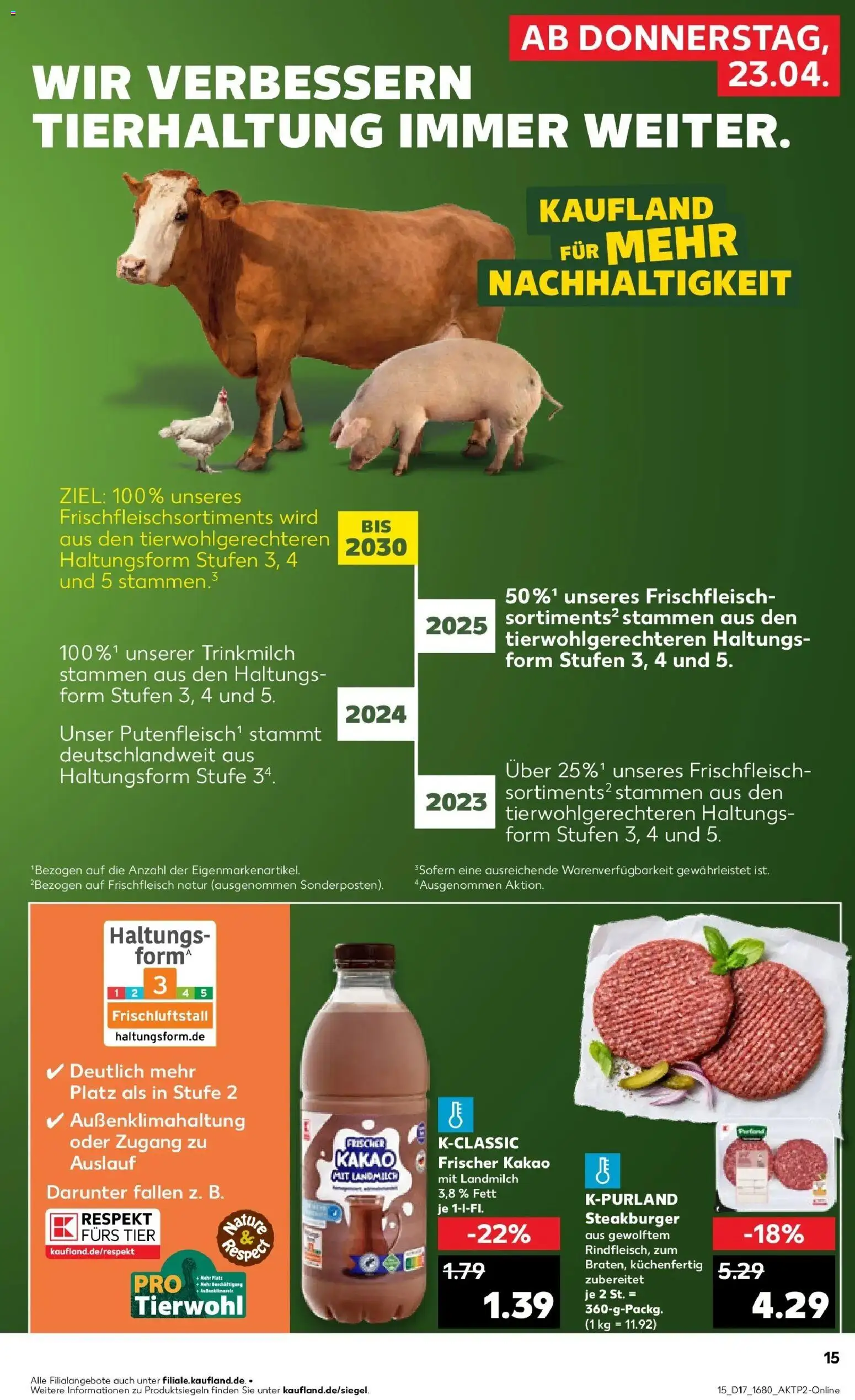 Kaufland Prospekt Hechingen	 – gültig ab 23.04.2026 | Seite: 15 | Produkte: Burger
