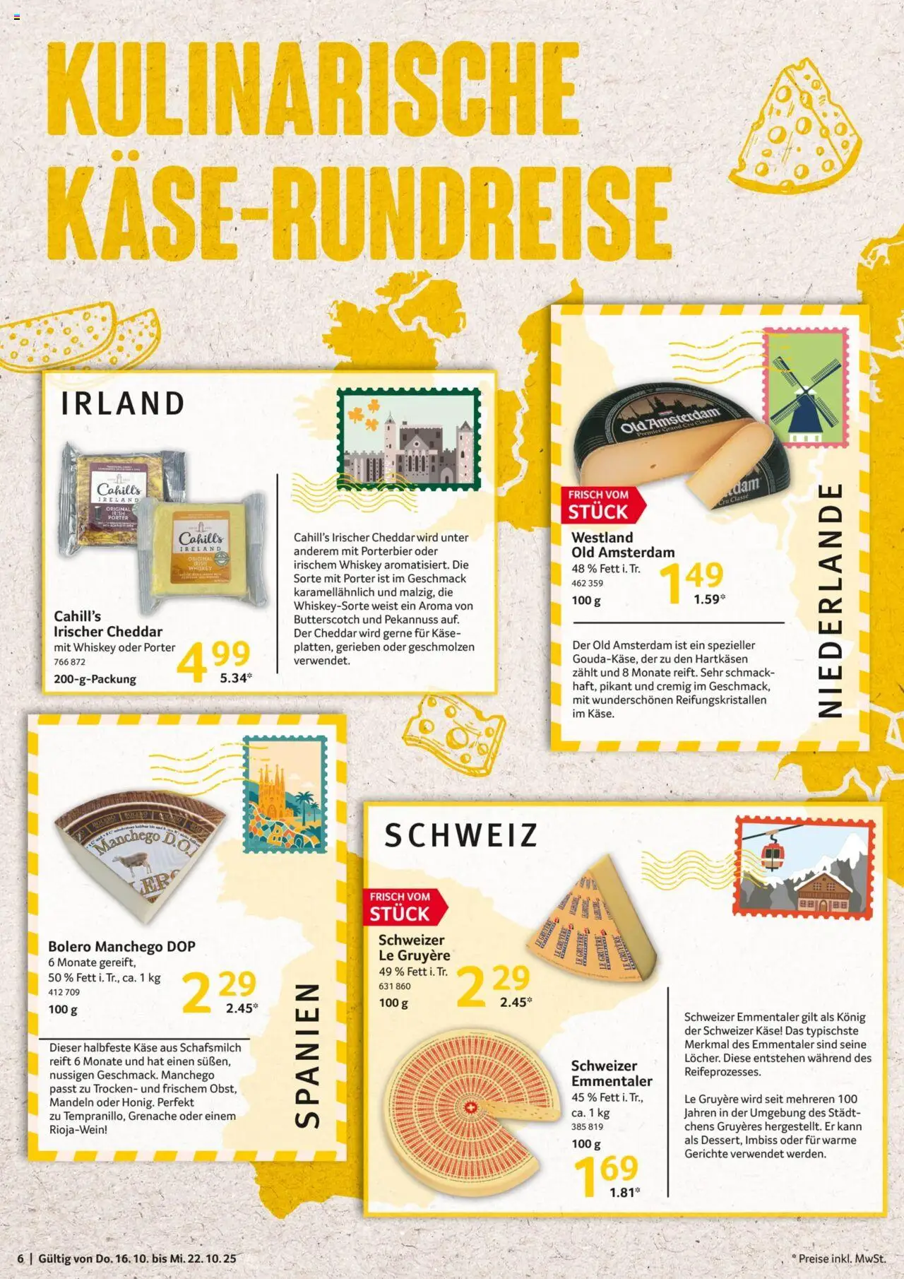 Selgros Prospekt 	 – gültig ab 16.10.2025 | Seite: 6 | Produkte: Bolero, Käse, Mandeln, Whiskey