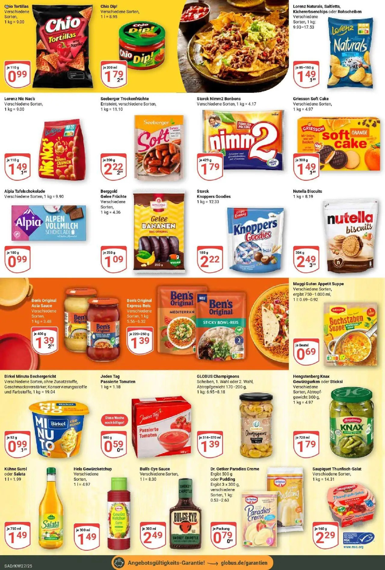 Globus prospekt Schwandorf	 - gültig ab dem 29.06.2025 | Seite: 15 | Produkte: Bananen, Creme, Reis, Nudeln