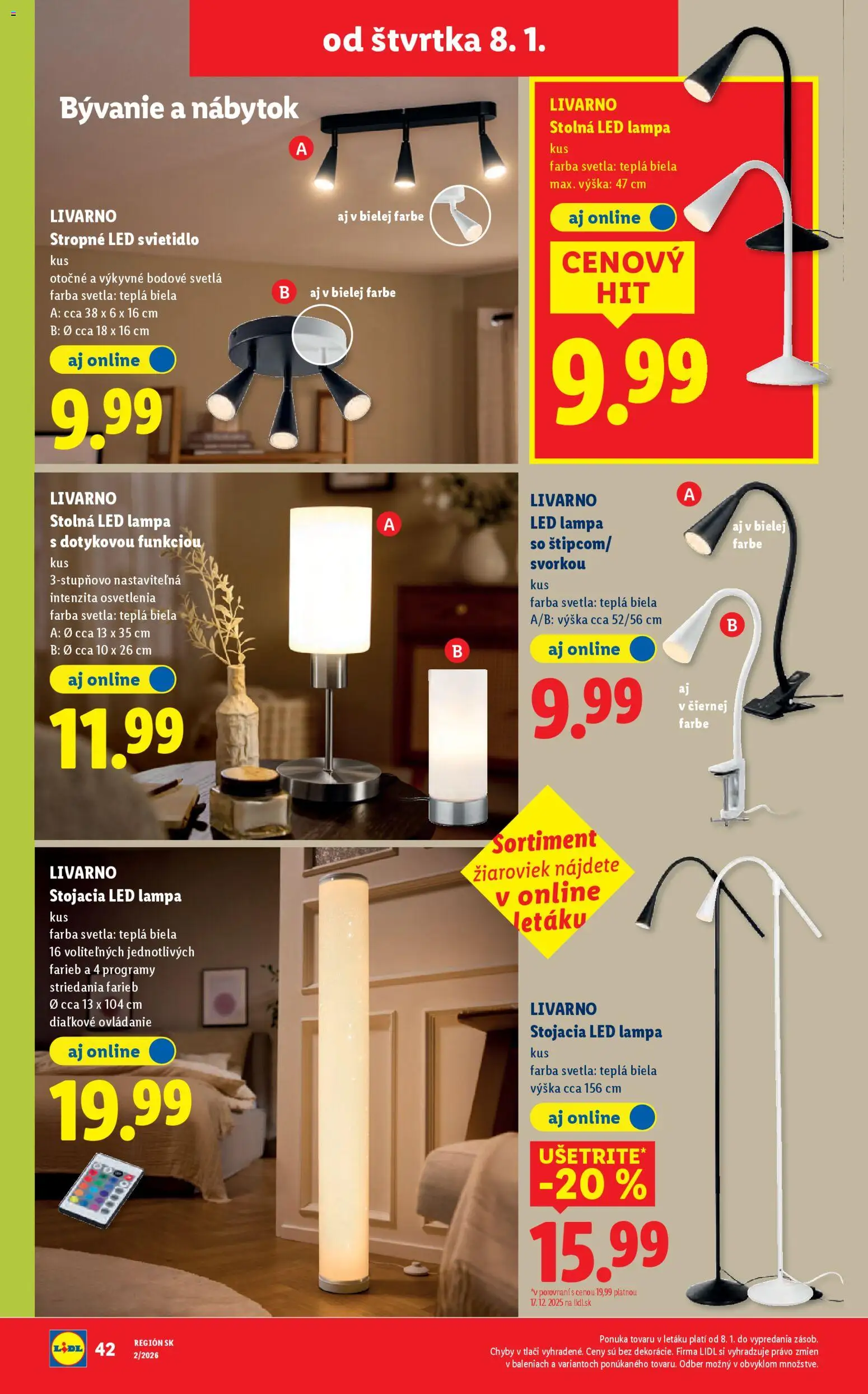 Nové Lidl akcie – leták je platný od 05.01.2026 | Strana: 71 | Produkty: Nábytok, Lampa, Led lampa, Bodové svetlá