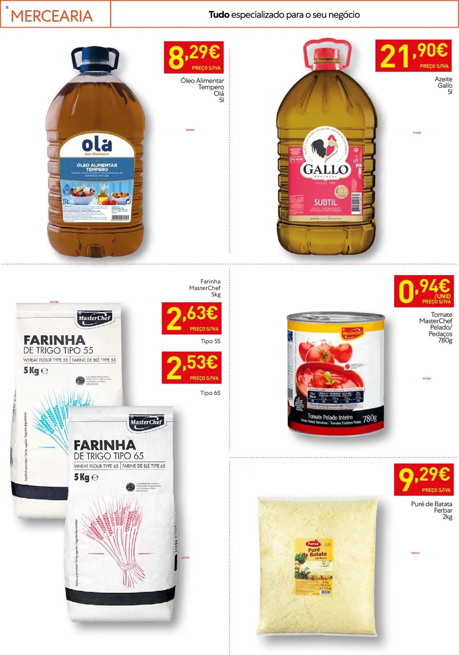 Recheio - Horeca Bons Negócios │ válido de 13.01.2026 | Página: 15 | Produtos: Batata, Azeite, Farinha de trigo, Tomates