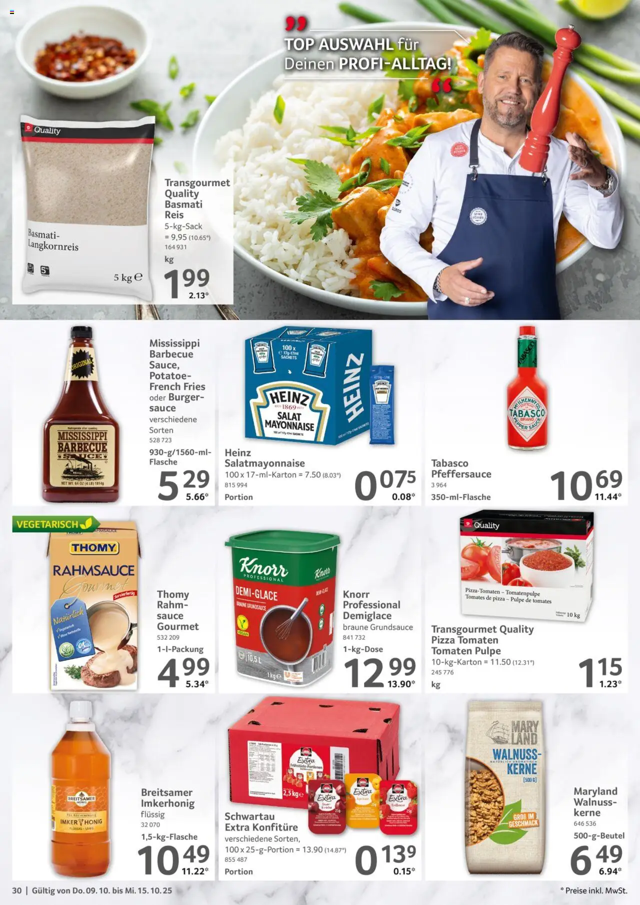 Selgros Prospekt 	 – gültig ab 09.10.2025 | Seite: 30 | Produkte: Top, Burger, Tomaten, Salat