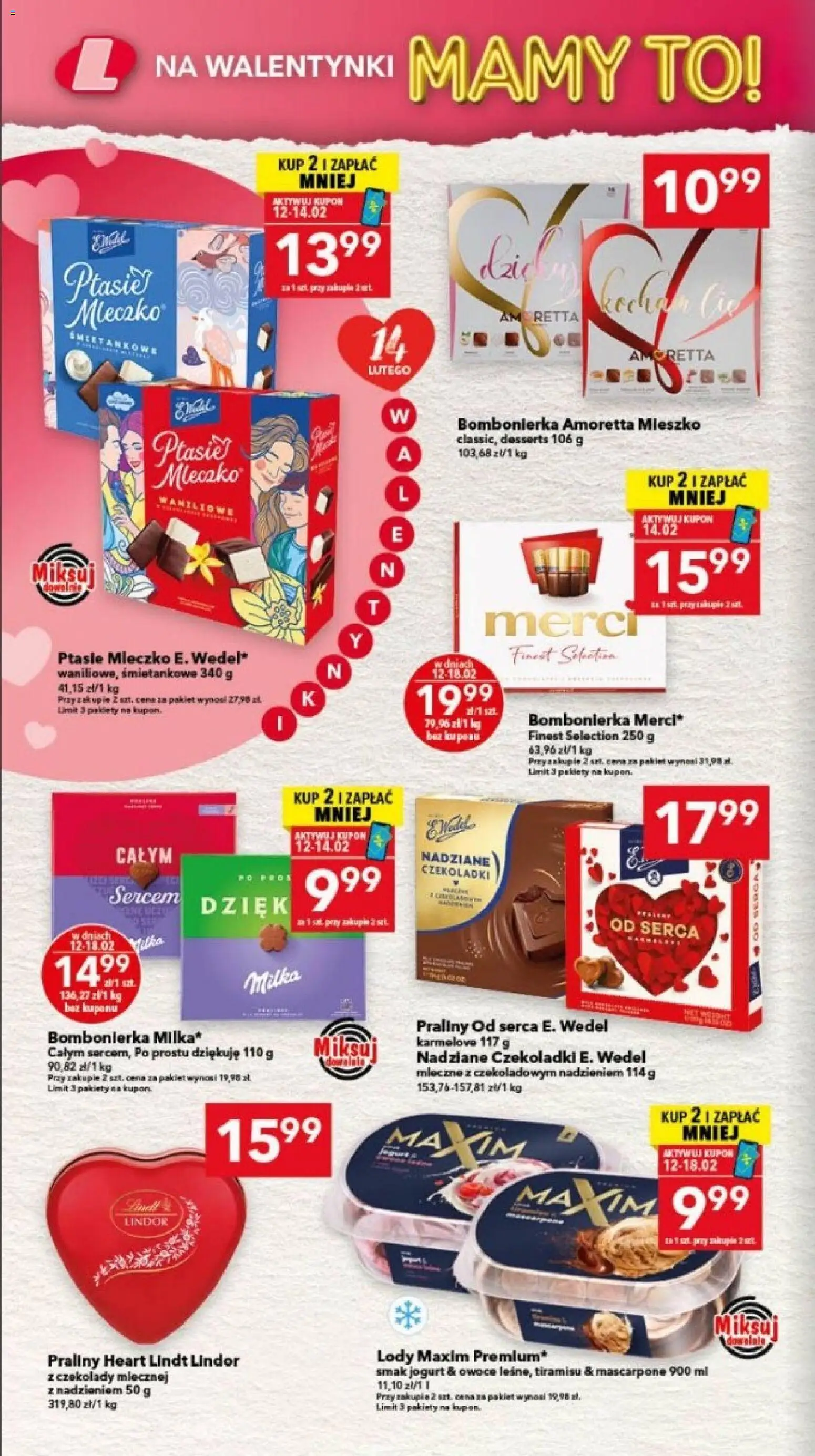 Lewiatan gazetka - Bydgoszcz od 12.02.2026 | Strona: 10 | Produkty: Bombonierka, Milka, Jogurt, Owoce