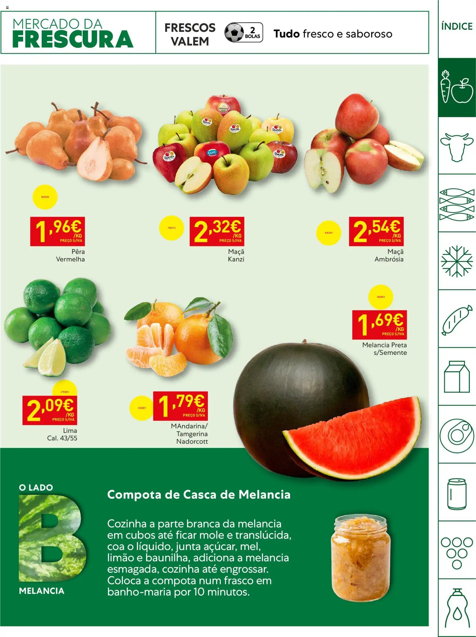 Recheio Horeca Madeira │ válido de 28.04.2026 | Página: 3 | Produtos: Maça, Melancia, Compota