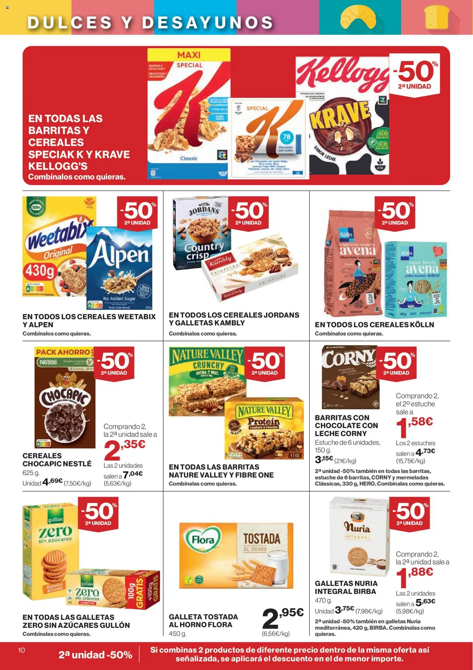El Corte Inglés ofertas │ válido desde el 29.01.2026 | Página: 10 | Productos: Leche, Chocolate, Chocolate con leche, Horno