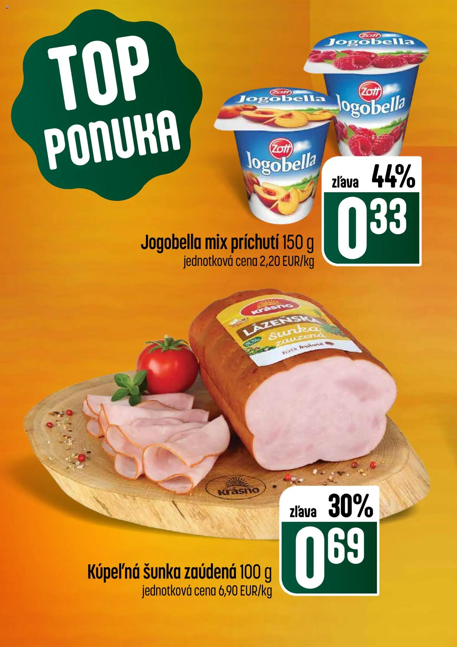 Nové COOP Jednota akcie – leták je platný od 09.04.2026 | Strana: 2 | Produkty: Šunka
