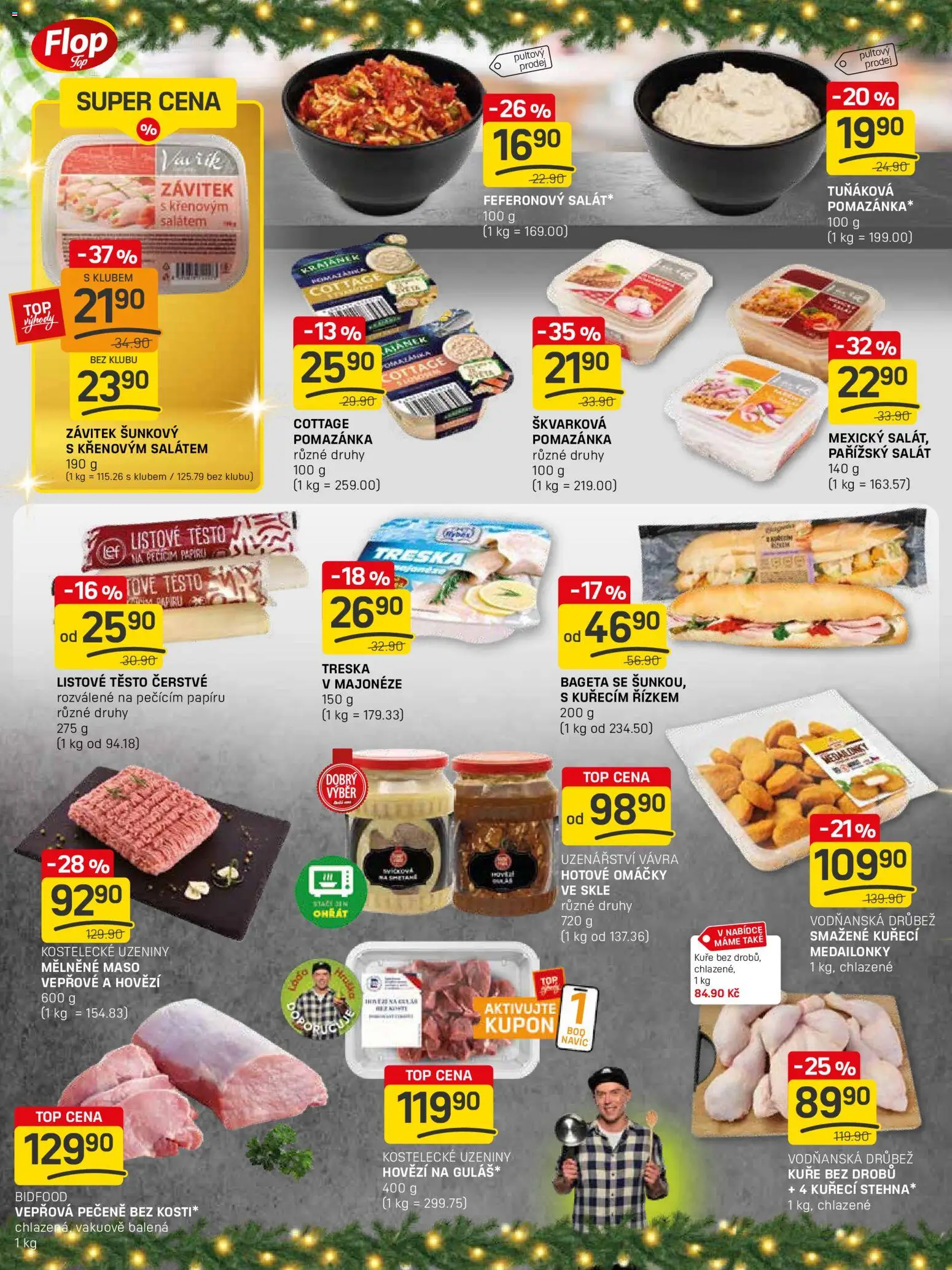 Flop leták - FlopTop od 10.12.2025 | Strana: 6 | Produkty: Hovězí, Vepřová pečeně, Pomazánka, Kuře