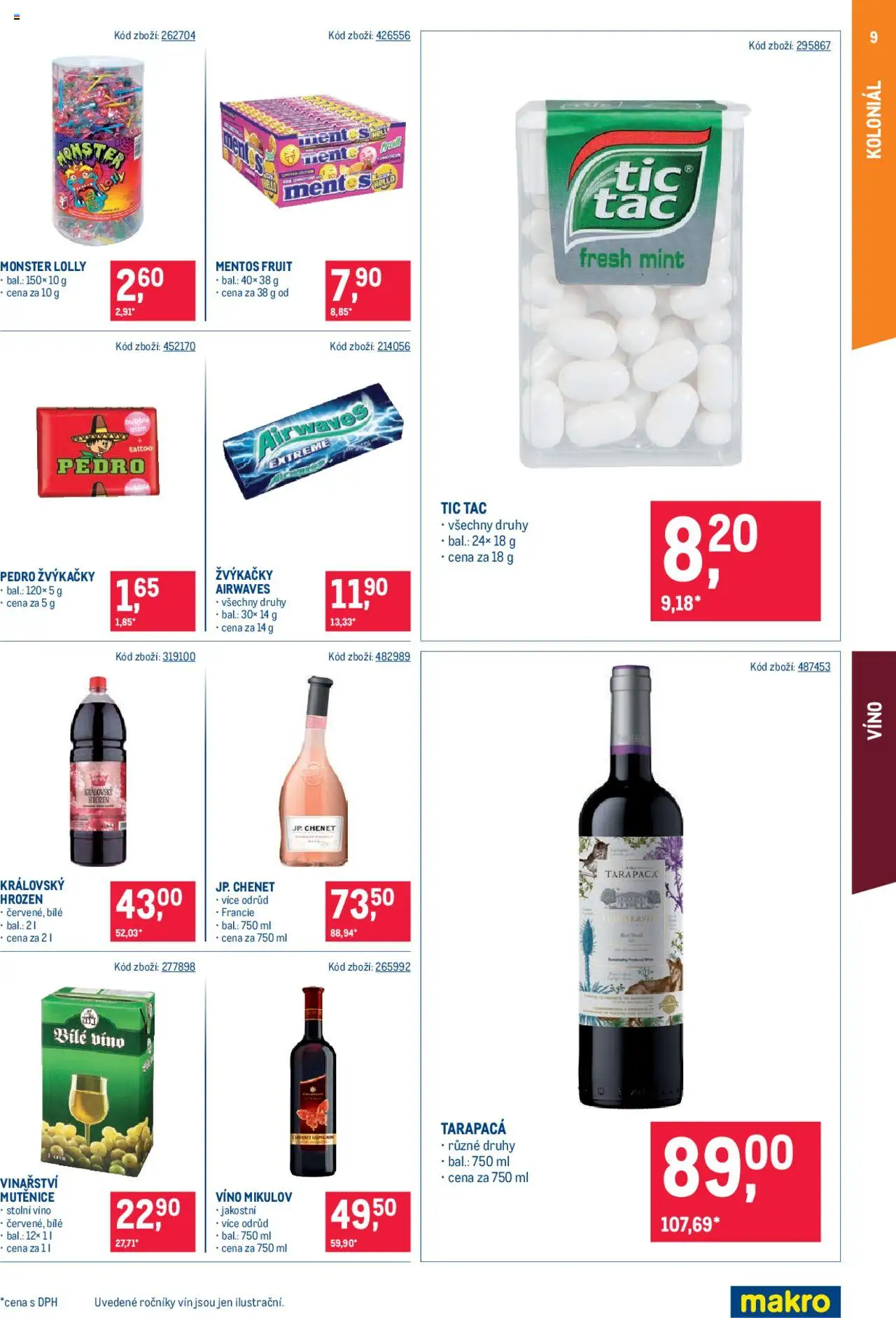 Makro leták - Maloobchod od 04.06.2025 | Strana: 9 | Produkty: Monster, Tarapaca, Víno, Tác