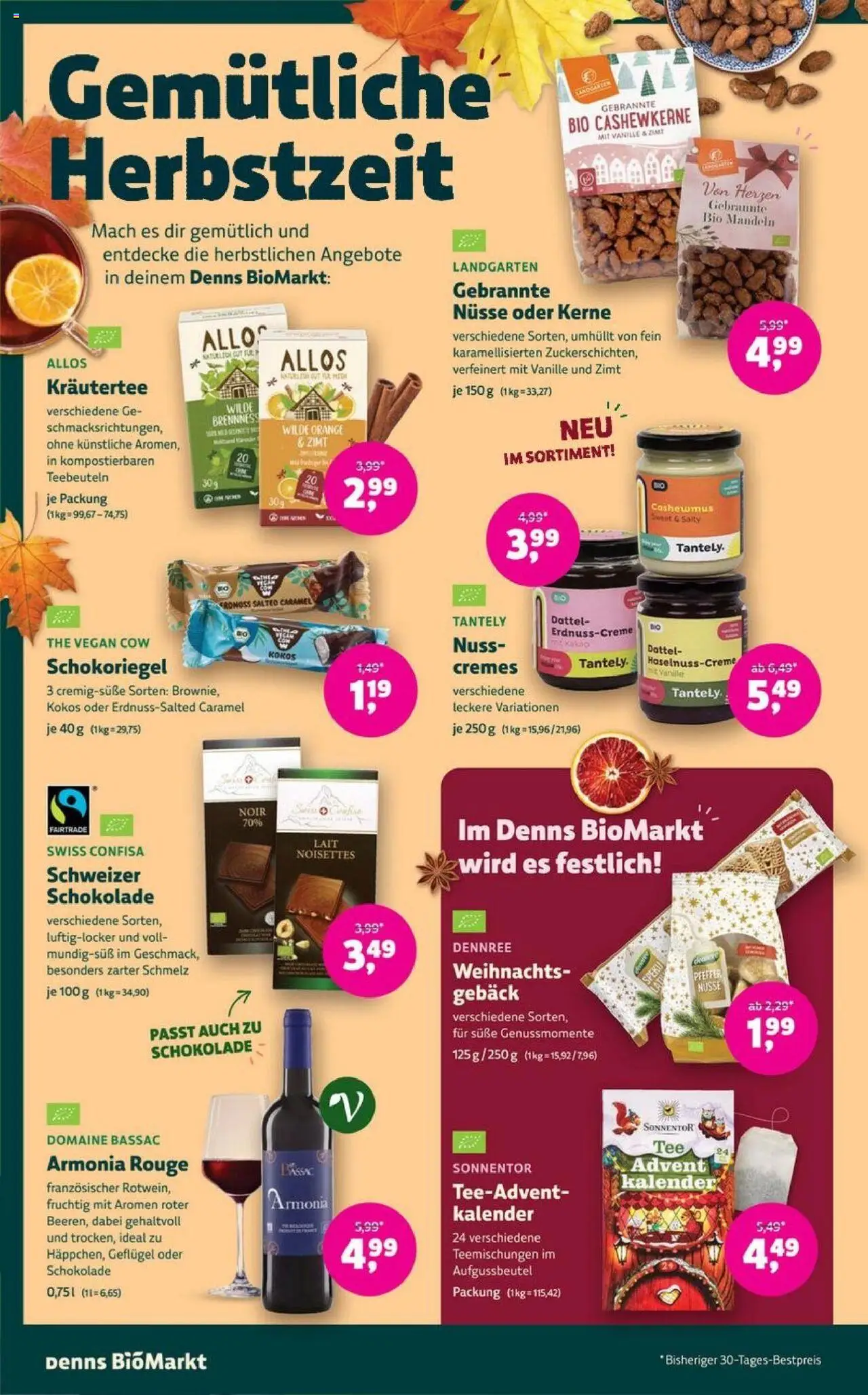 Denns BioMarkt Angebote – gültig ab 22.10.2025 | Seite: 10 | Produkte: Schokolade, Rouge, Pfeffer, Nüsse