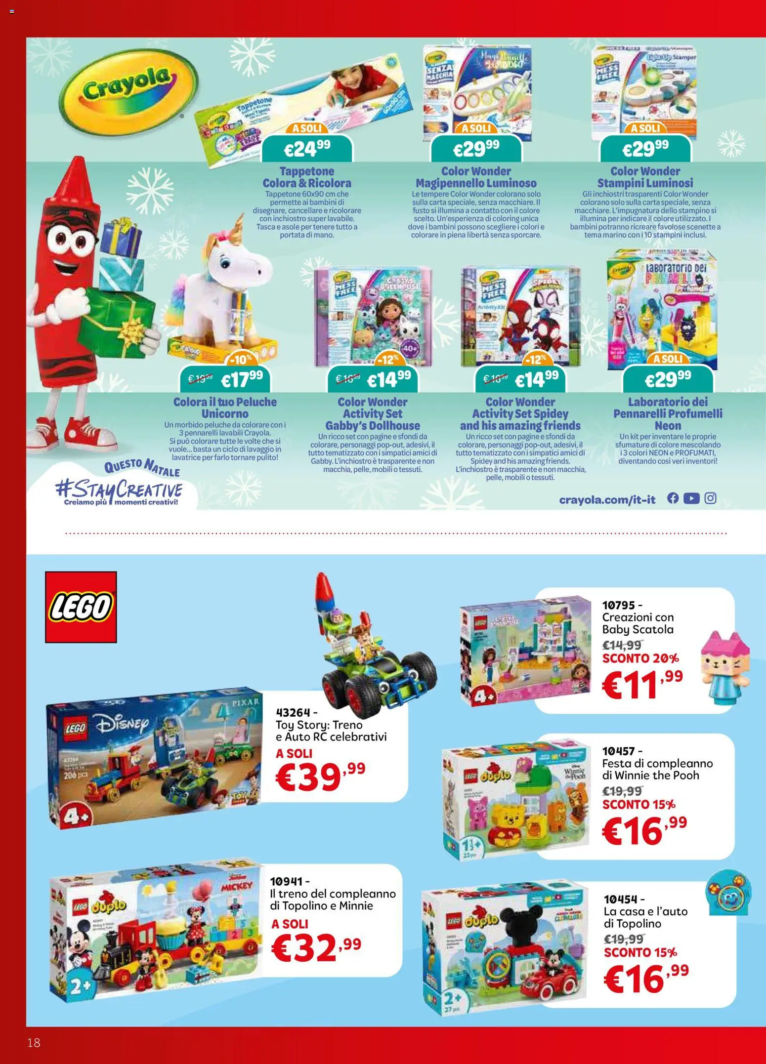 Volantino Prenatal del 04.11.2025 | Pagina: 18 | Prodotti: Peluche, The, Pennarelli, Scatola