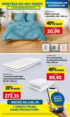 Lidl Katalog od 02.06.2025 | Strona: 19 | Produkty: Pościel, Pościel satynowa, Materac, Koc