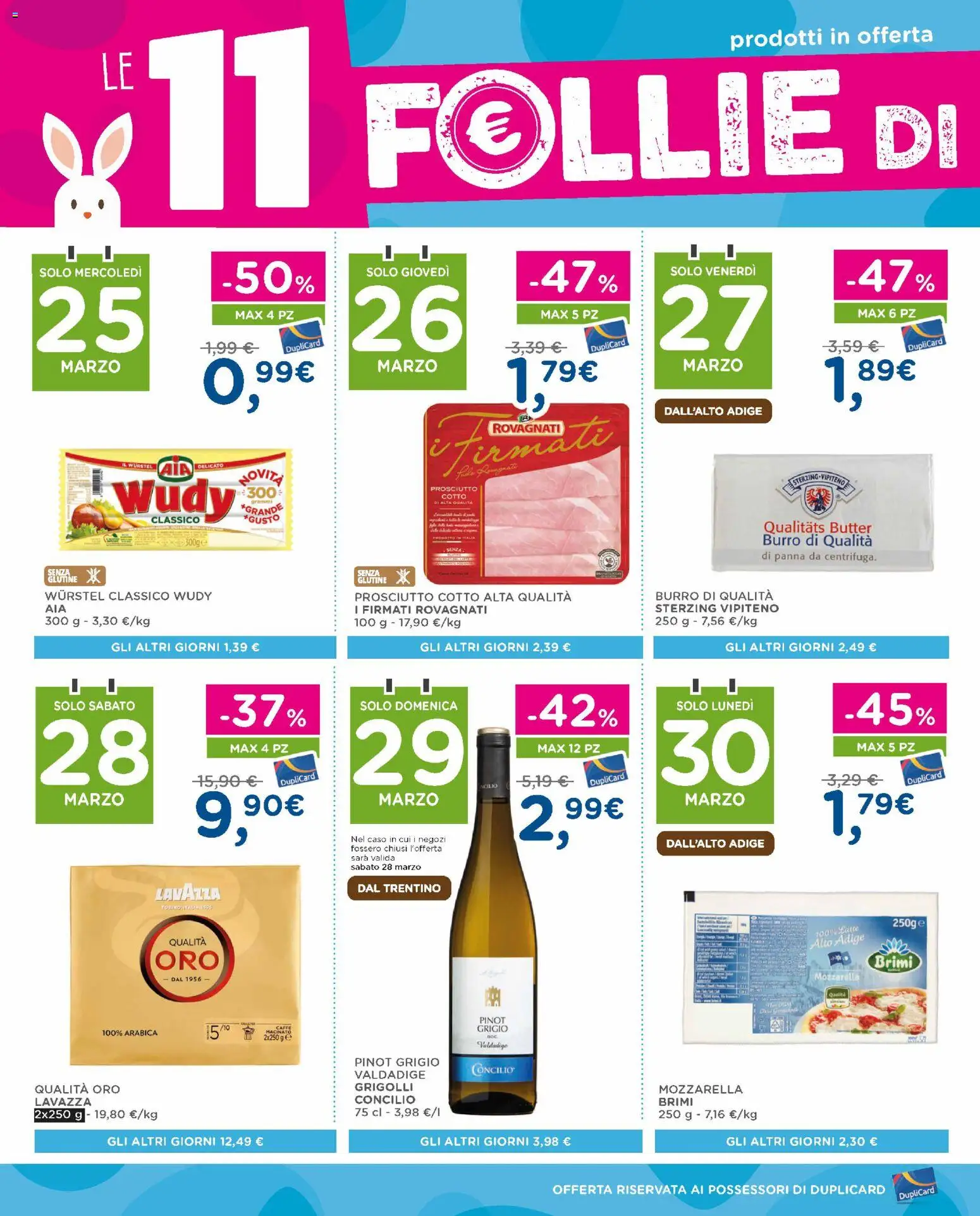 Volantino Poli del 25.03.2026 | Pagina: 2 | Prodotti: Mozzarella, Latte, Lavazza, Macinato