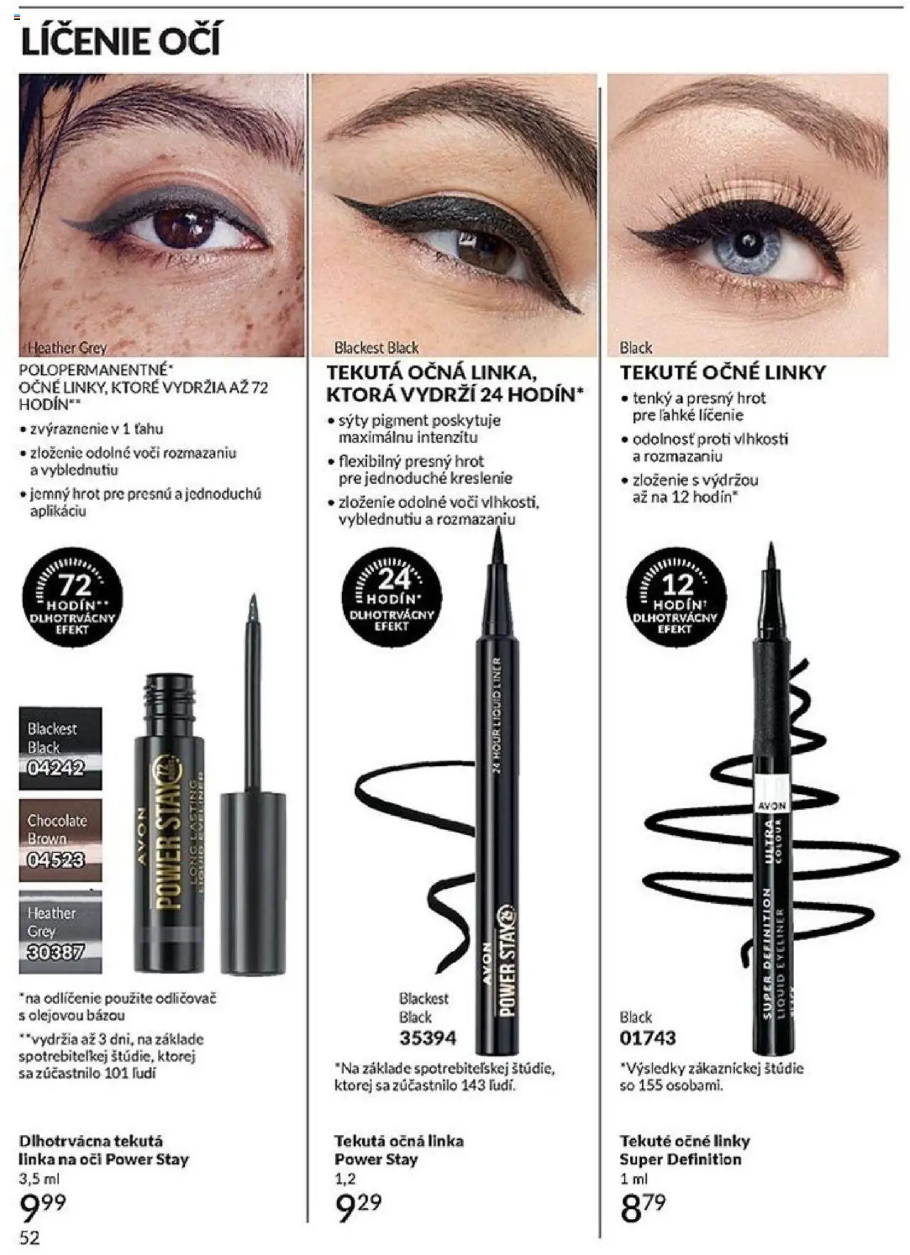 Nové Avon akcie – leták je platný od 01.10.2025 | Strana: 52 | Produkty: Očná linka, Odličovač