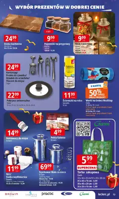 Pogląd oferty "E.Leclerc Gazetka - Prezenty" - ważna od 02.12.2025 | Strona: 13 | Produkty: Karta, Siatka, Saletra potasowa, Przyprawy