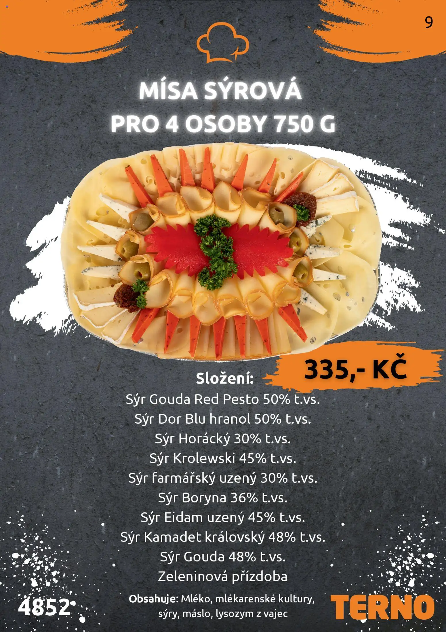 Terno leták - Grill Zlín – Studená kuchyně od 07.04.2026 | Strana: 10 | Produkty: Sýr Gouda, Gouda, Eidam, Pesto