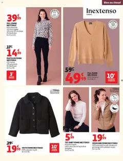 Auchan - Prévisualisation de Auchan prospectus valide à partir de 21.10.2025 | Page: 11 | Produits: Coton, Doudoune femme, Pull, Pantalon