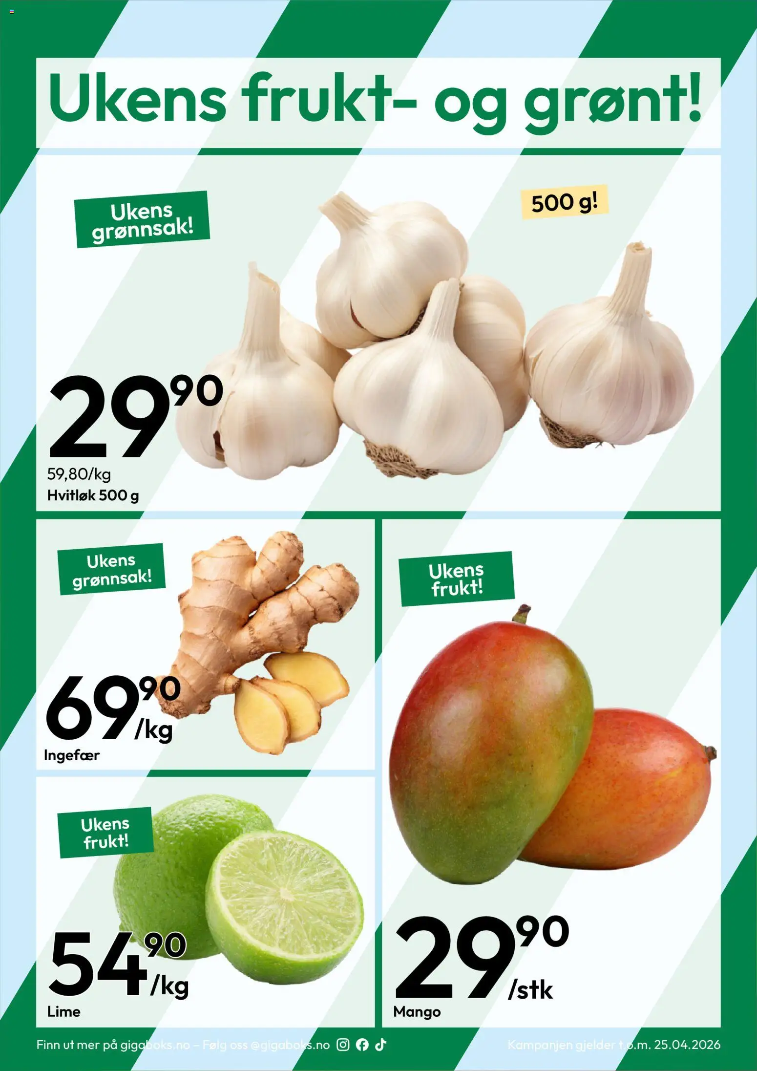 {H1} | Side: 8 | Produkter: Rjuha, Lime, Mango, Hvitløk