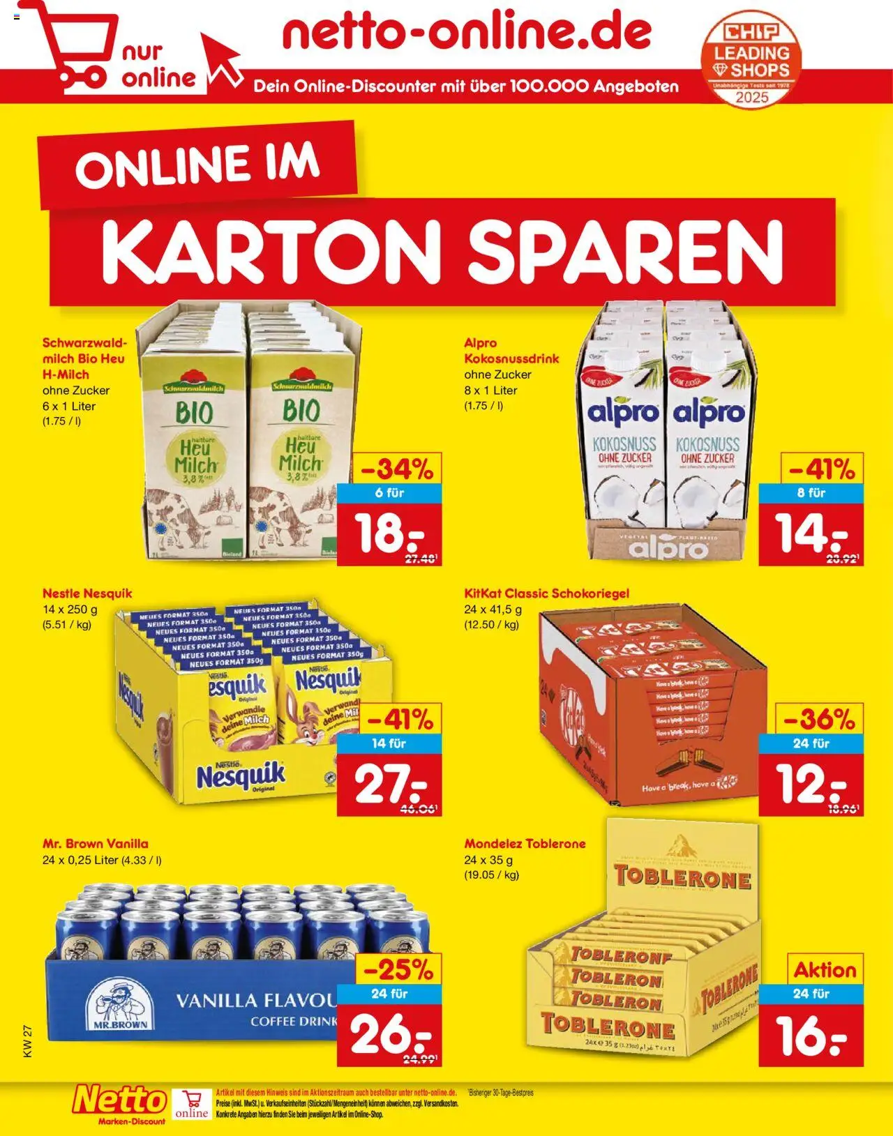 Netto Marken-Discount Prospekt 	 - gültig ab dem 30.06.2025 | Seite: 54 | Produkte: Nesquik, Milch, Alpro, Zucker