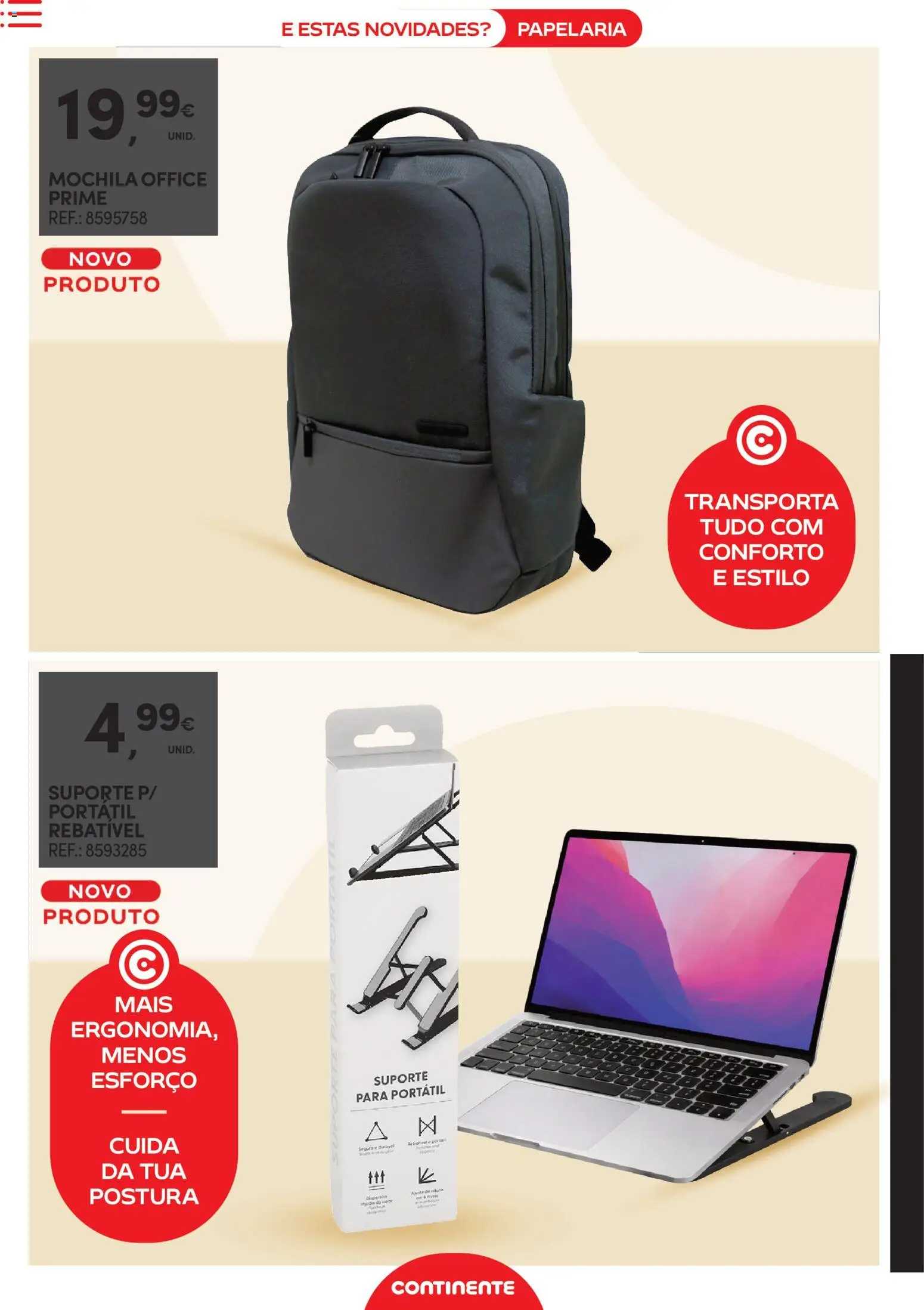 Continente - Novidades de que toda a gente gosta │ válido de 10.02.2026 | Página: 38 | Produtos: Mochila, Laptop