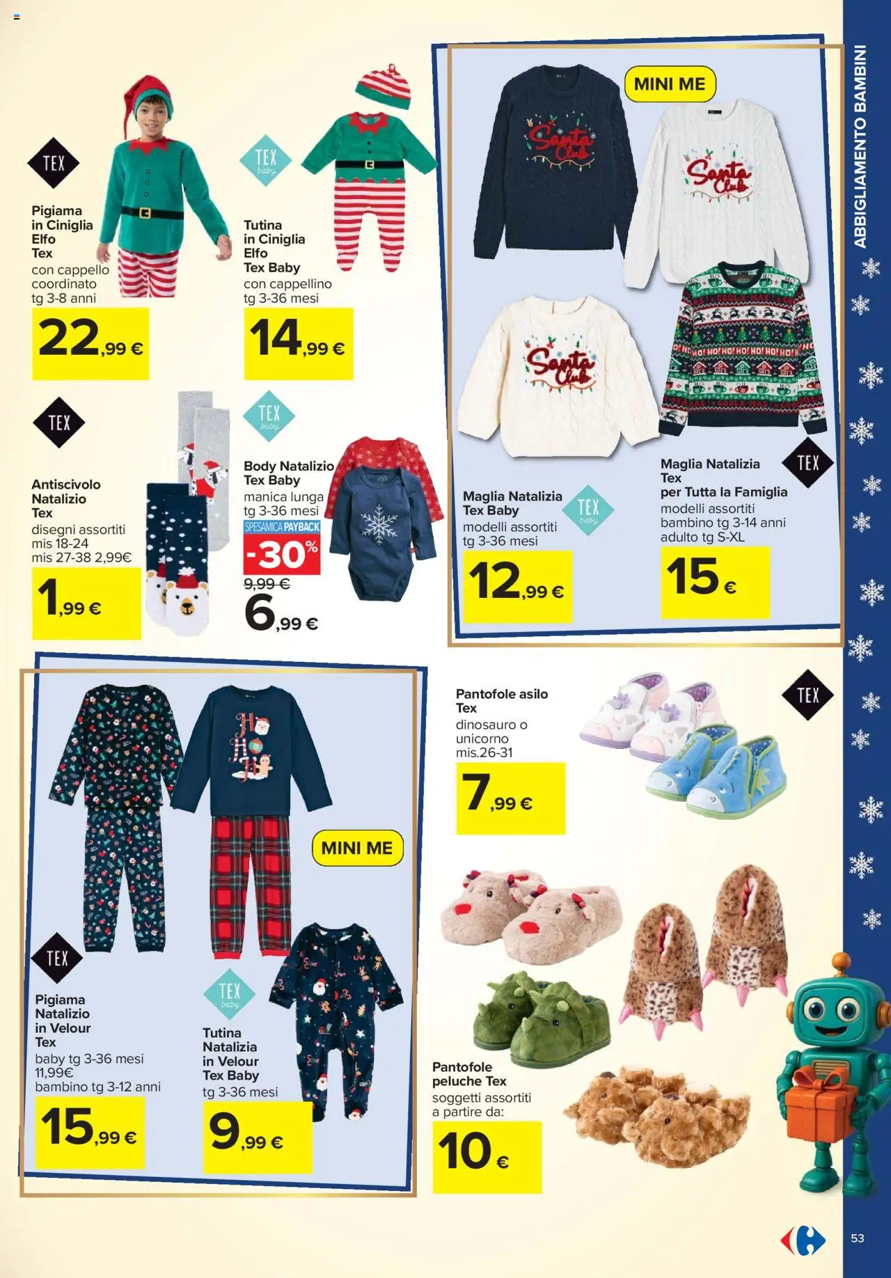 Volantino Carrefour del 24.10.2025 | Pagina: 53 | Prodotti: Peluche, Pigiama, Tutina, Cappello