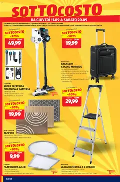Volantino Aldi del 11.09.2025 | Pagina: 8 | Prodotti: Scopa elettrica, Scopa, Scala, Batteria