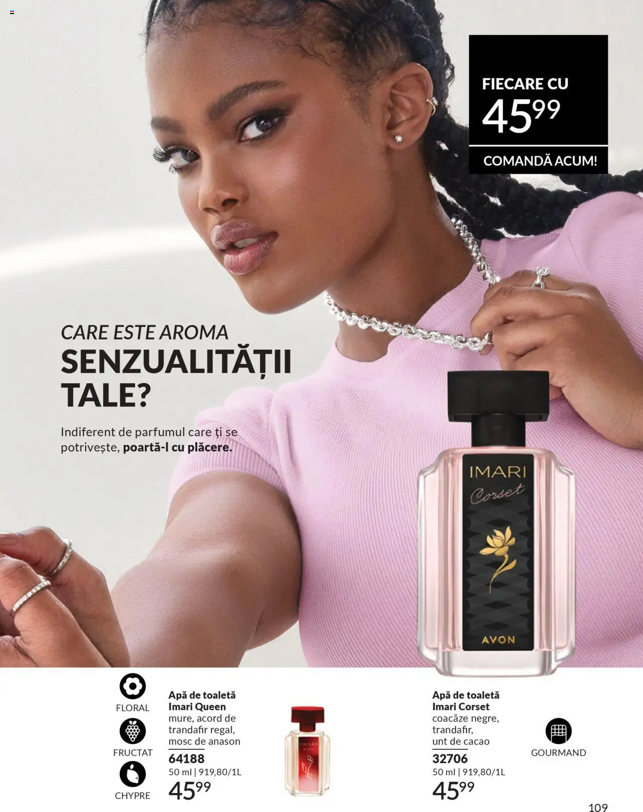 Noul catalog Avon – valabil de la 01.10.2025 | Pagină: 111 | Produse: Trandafir, Toaletă, Apă de toaletă, Apă