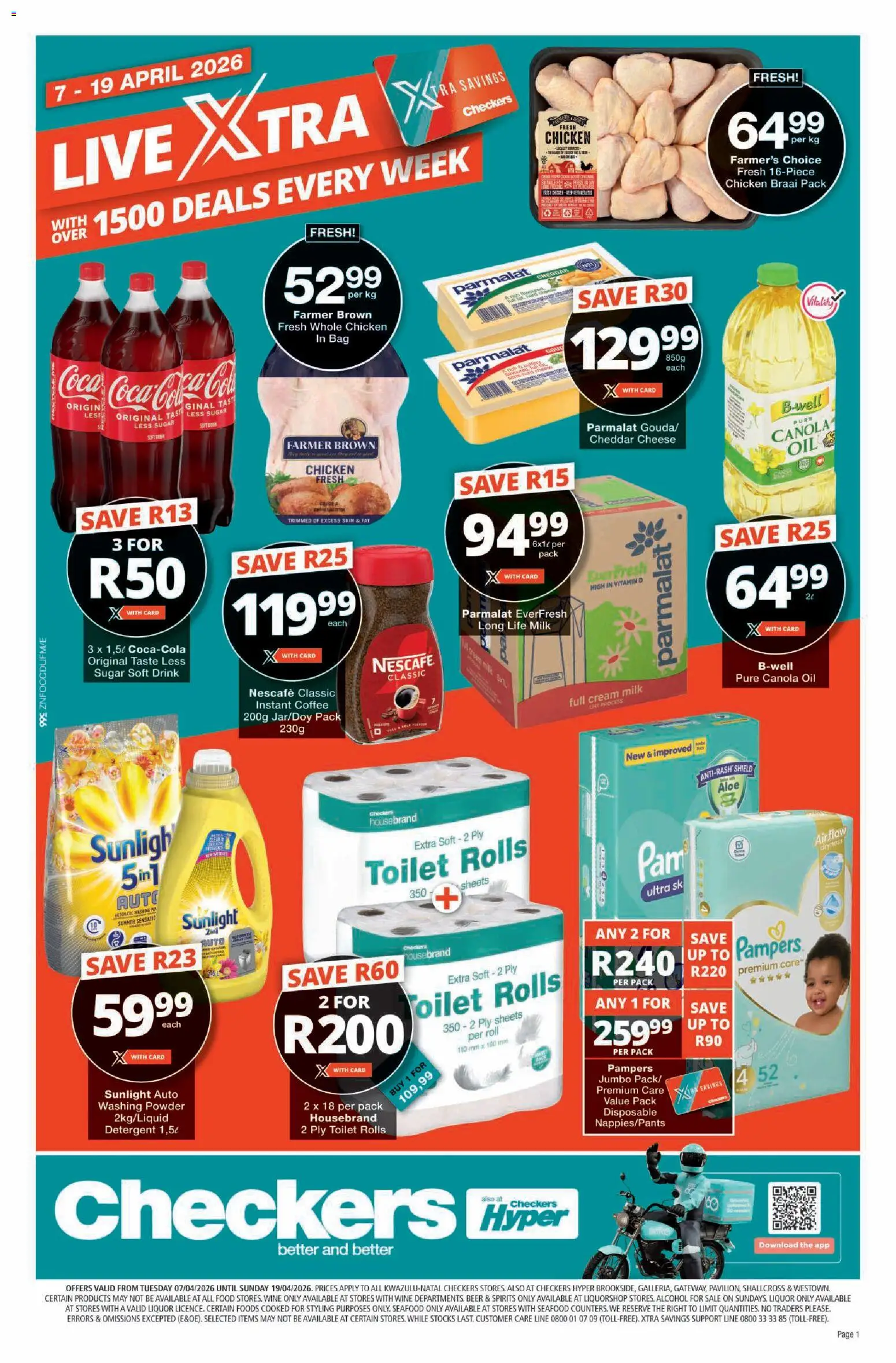 New Checkers catalogue – valid from 07.04.2026 | Page: 1 | Products: Bag, Beer, Powder, Estuche organizador de viaje