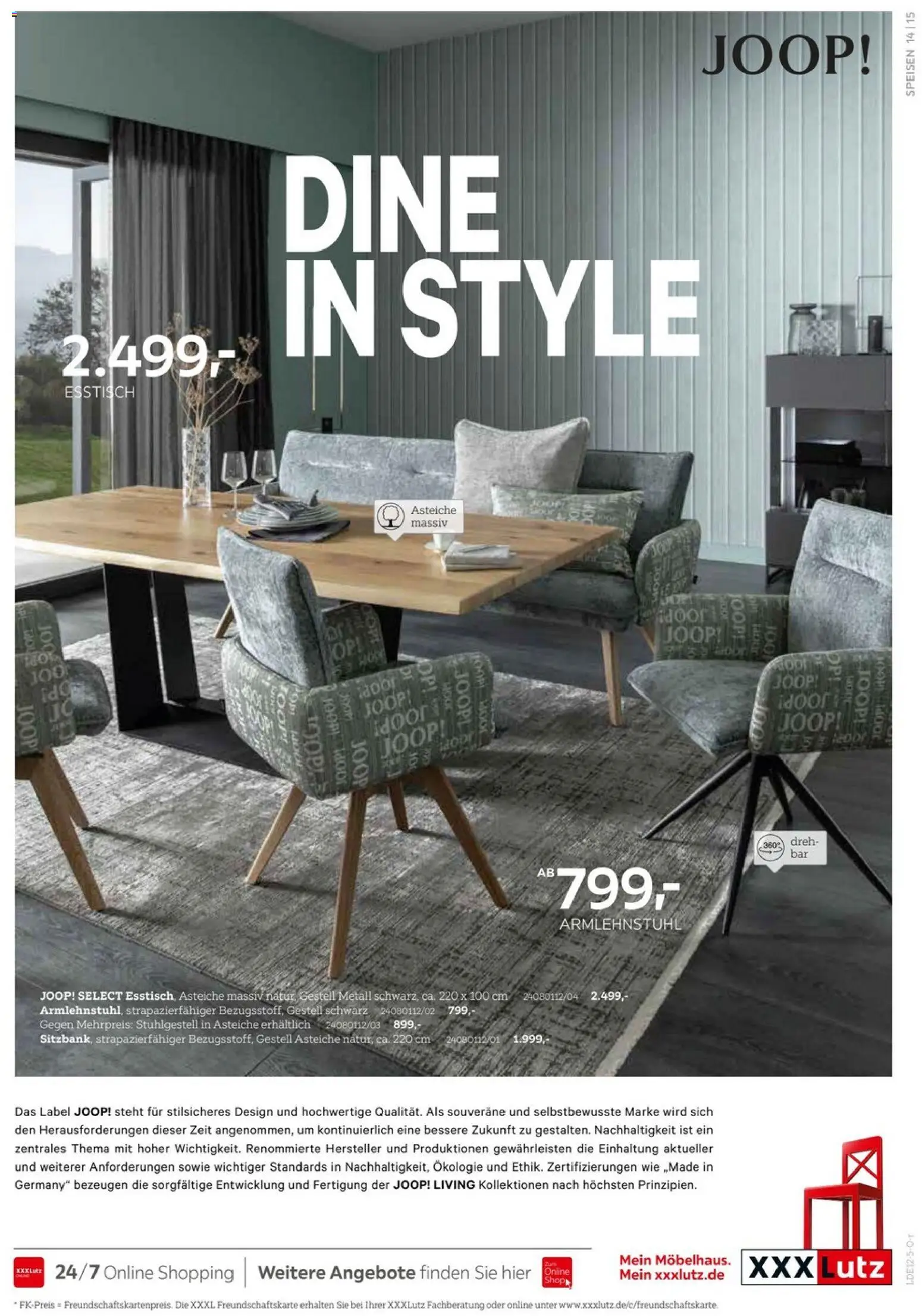 XXXL Lutz JOOP! Home Collection – gültig ab 19.12.2025 | Seite: 15 | Produkte: Esstisch