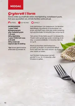 Forhåndsvisning av TORO hvit saus, Hvit saus til gryterett. gyldig fra 22.10.2025 | Side: 10