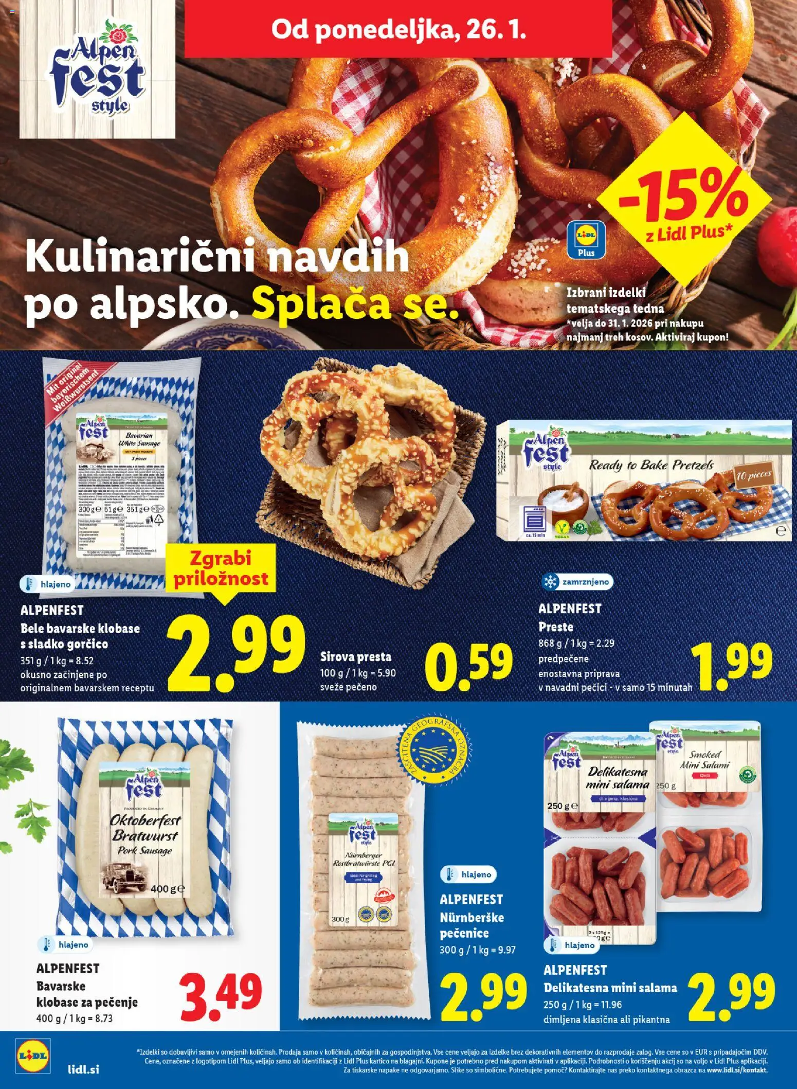 Novi Lidl katalog ponudbe – veljaven od 22.01.2026 | Stran: 36 | Izdelki: Salama, Klobase