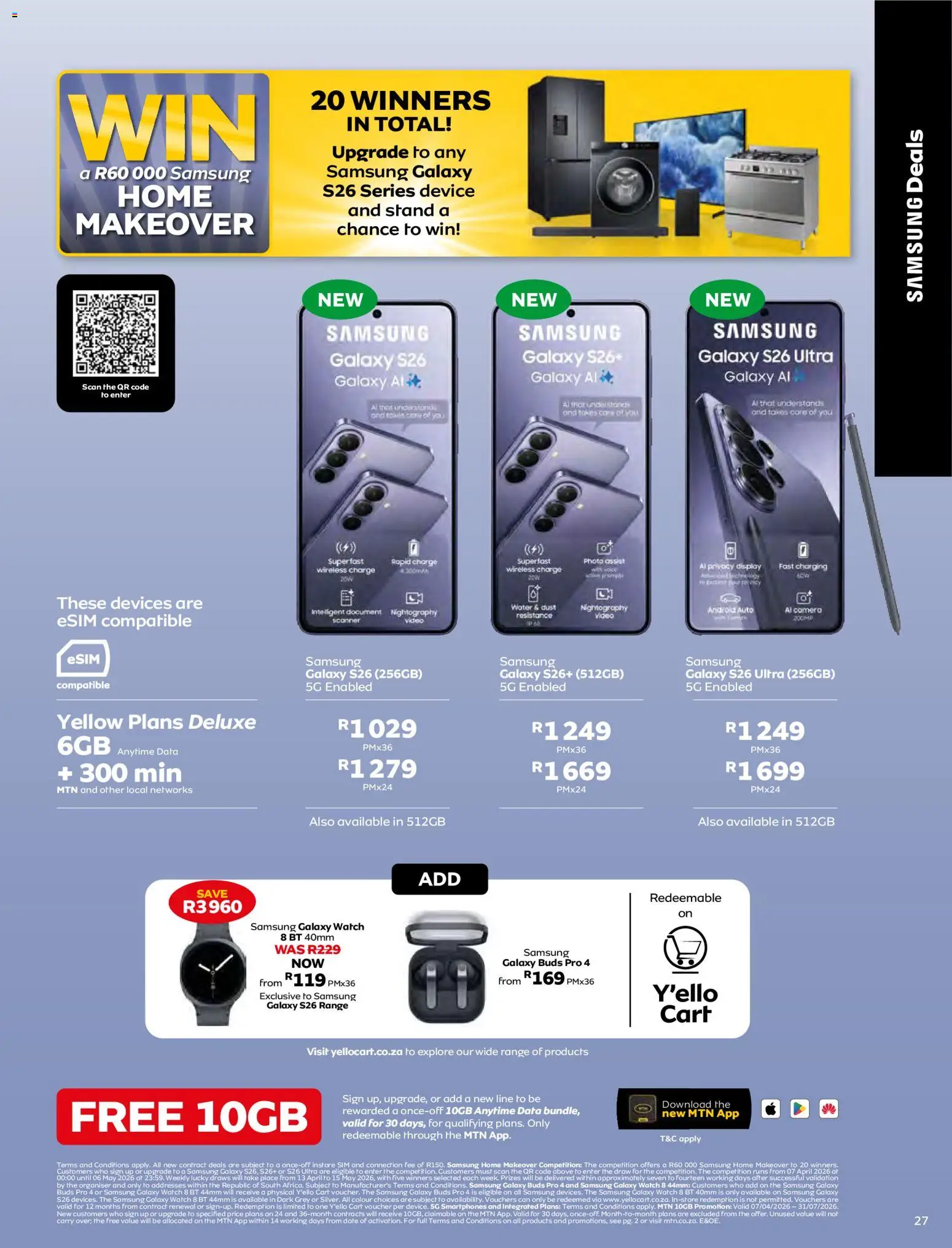 New MTN catalogue – valid from 07.04.2026 | Page: 27 | Products: Data, Watch, Camera, Water