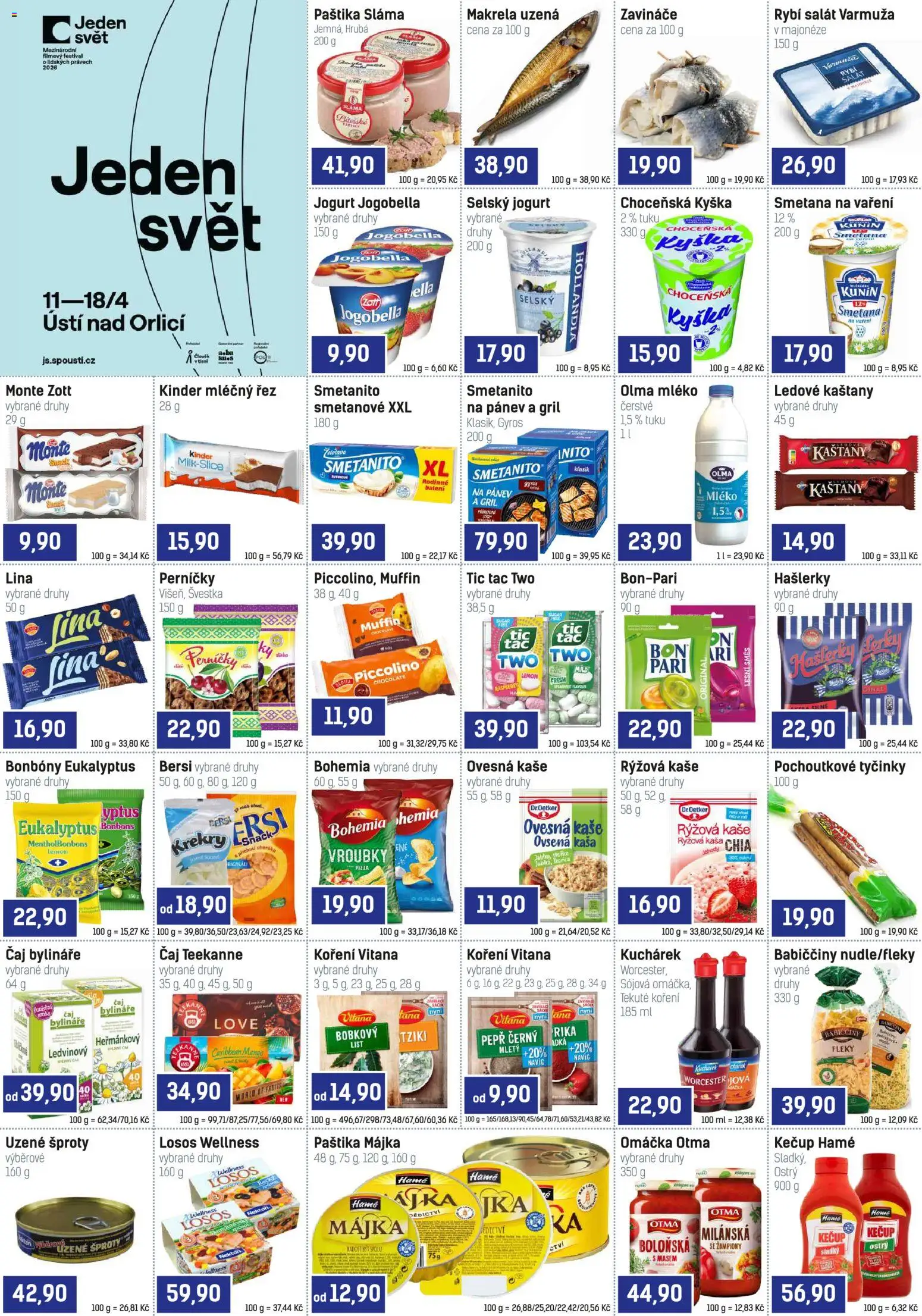 Konzum leták od 08.04.2026 | Strana: 2 | Produkty: Pánev, Chia, Lina, Paštika Májka