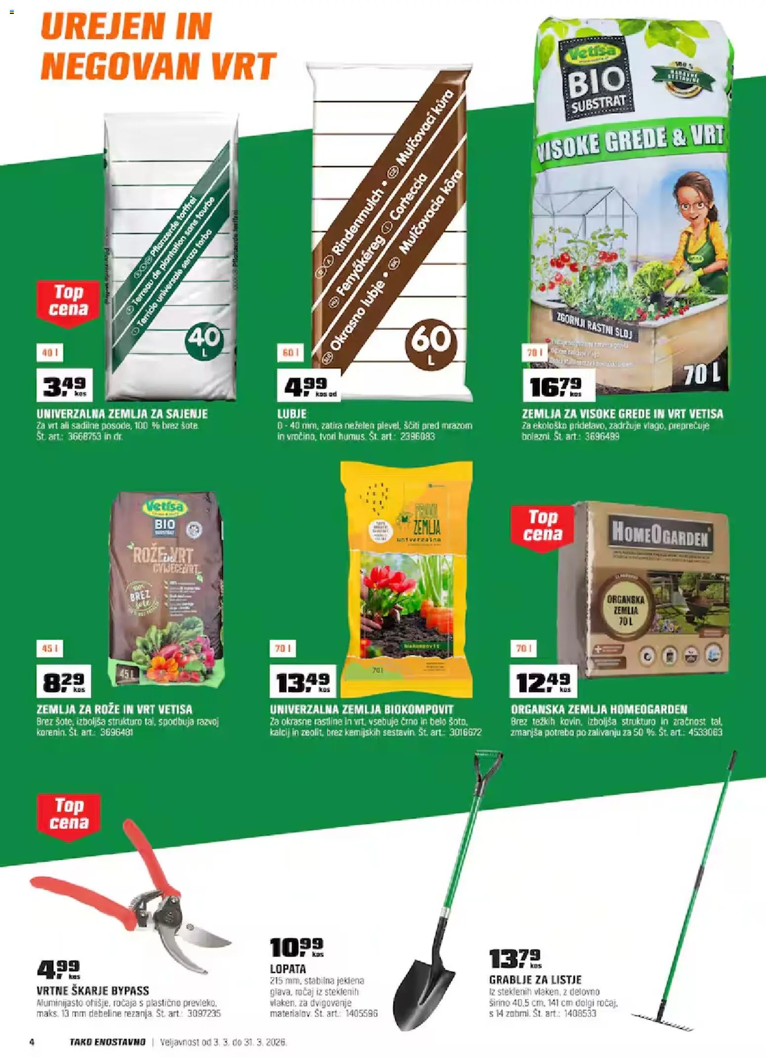 Novi OBI katalog ponudbe – veljaven od 03.03.2026 | Stran: 4 | Izdelki: Torba, Žemlja, Kos