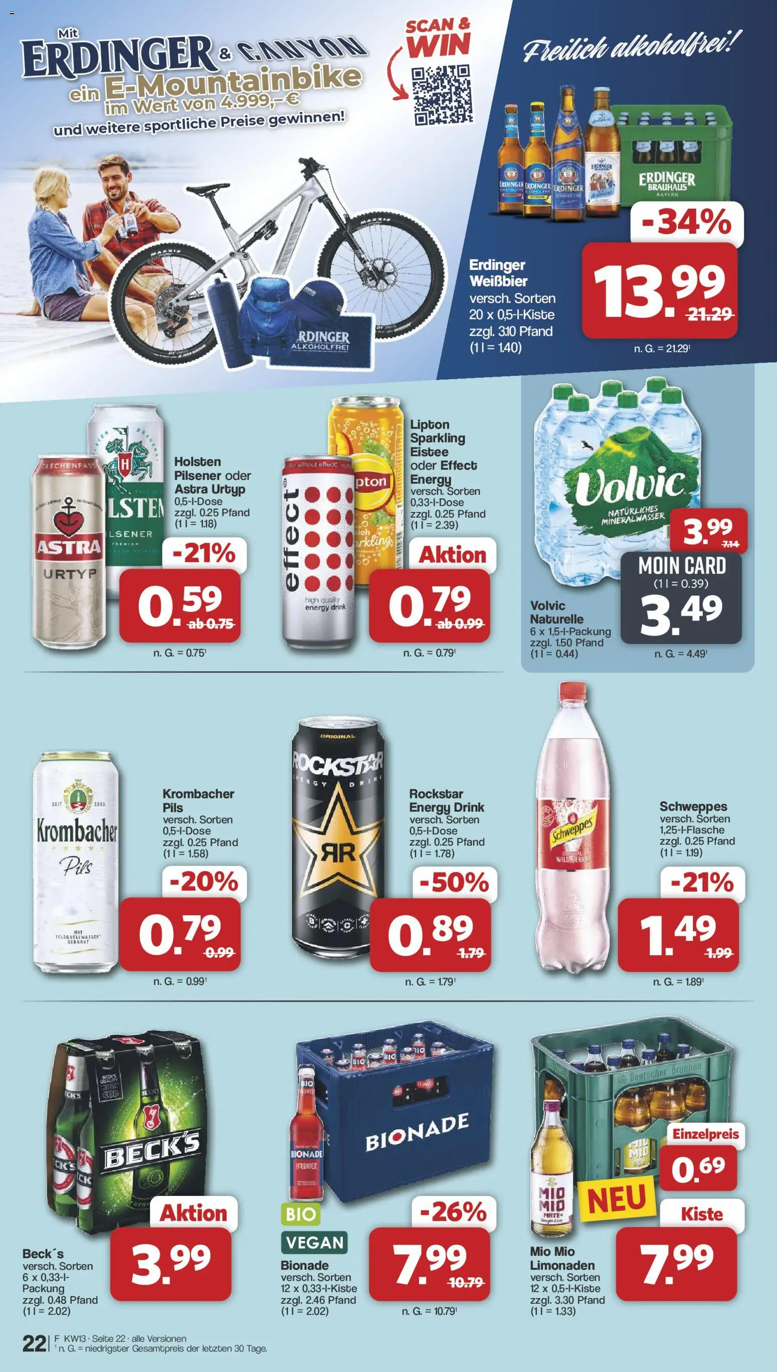 Famila Nordwest Prospekt 	 – gültig ab 23.03.2026 | Seite: 22 | Produkte: Astra, Schweppes, Wasser, Krombacher