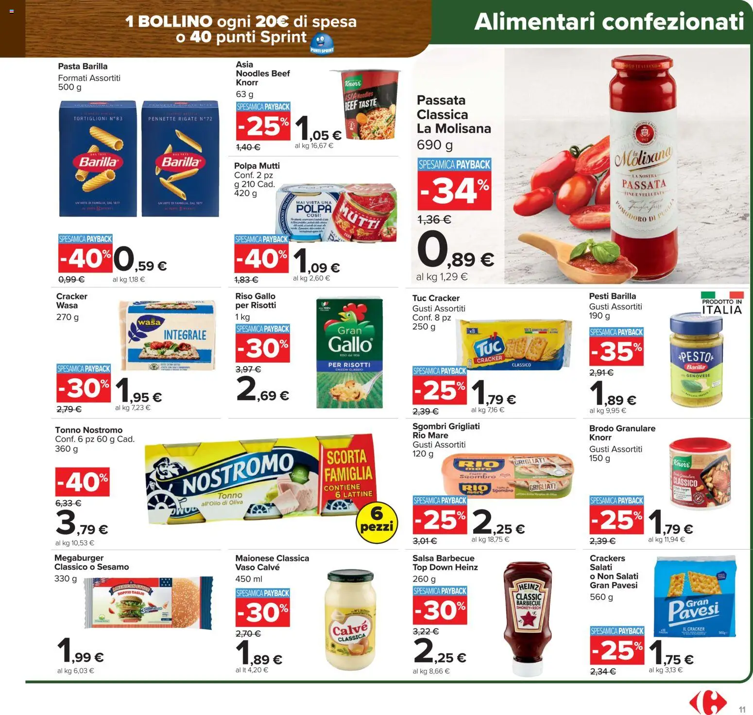 Volantino Carrefour del 17.02.2026 | Pagina: 11 | Prodotti: Maionese, Crackers, Mutti, Vaso