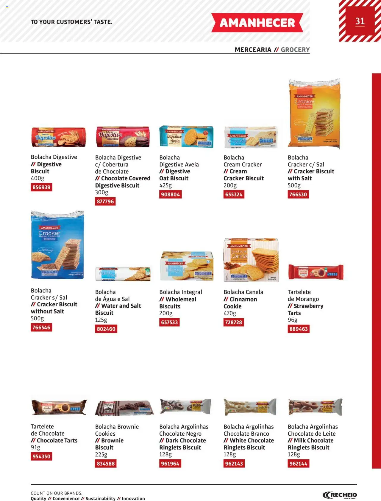 Recheio Amanhecer │ válido de 11.07.2024 | Página: 31 | Produtos: Bolachas, Canela, Sal, Leite
