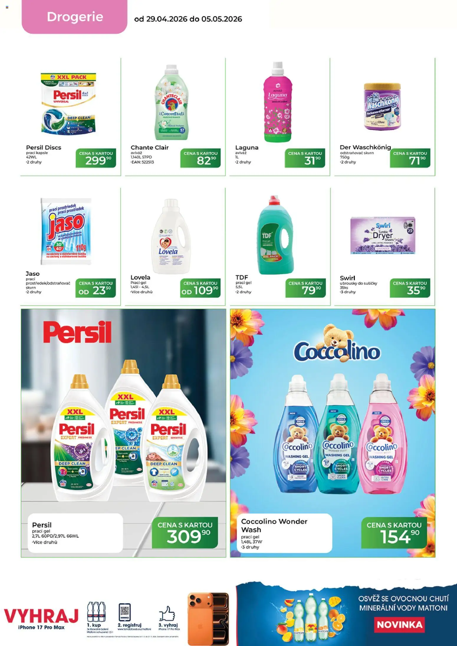 Tamda Foods leták od 29.04.2026 | Strana: 54 | Produkty: Prací prostředek, Kapsle, Ubrousky, Drogerie