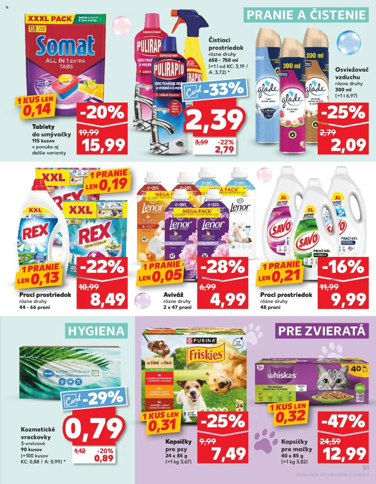 Kaufland Brezno │ platný od 31.07.2025 | Strana: 51 | Produkty: Osviežovač vzduchu, Savo, Aviváž