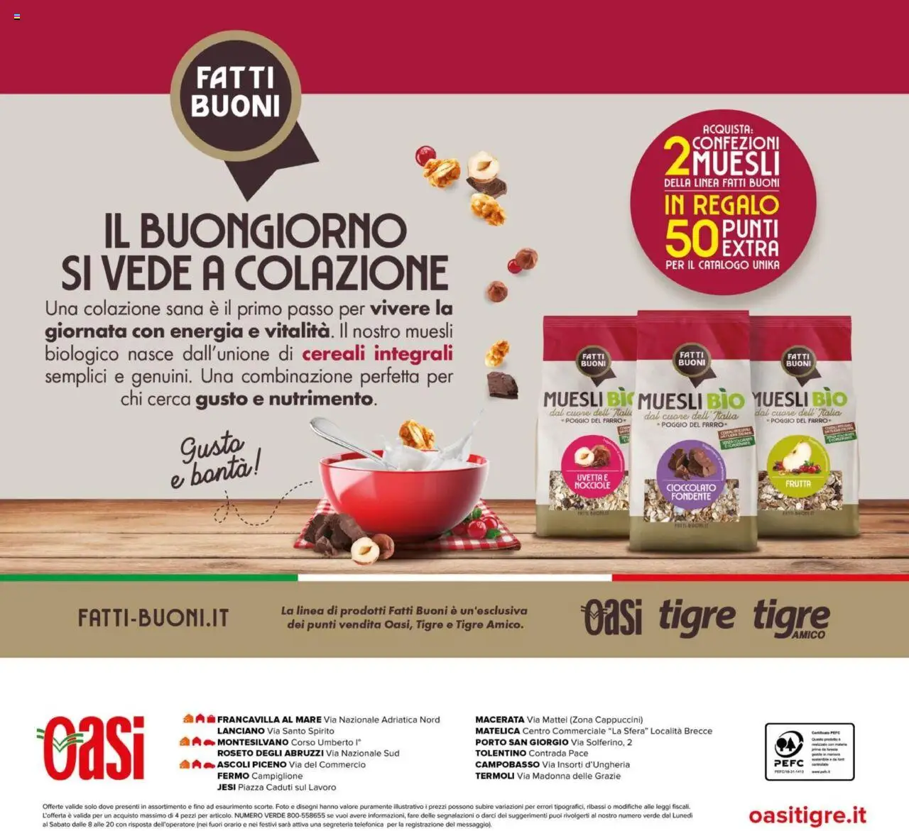 Volantino Oasi del 13.09.2025 | Pagina: 32 | Prodotti: Muesli, Cioccolato, Cereali, Frutta