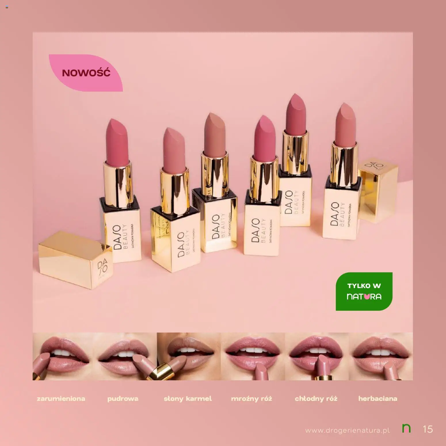 Drogerie Natura Gazetka - Magia Świąt od 18.11.2025 | Strona: 15 | Produkty: Pomadka, Róż