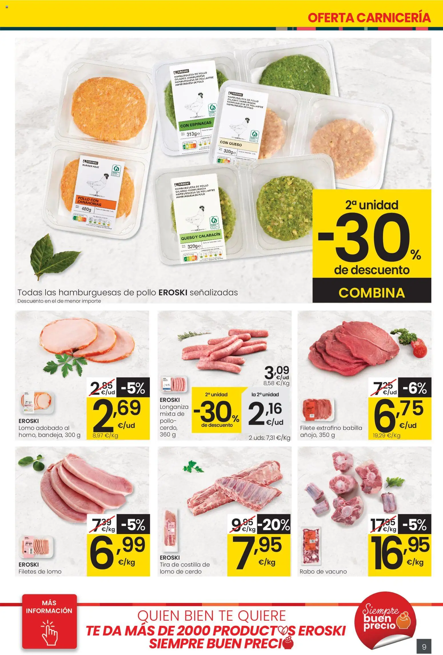 Eroski - Center │ válido desde el 05.01.2026 | Página: 9 | Productos: Calabacín, Queso, Cerdo, Longaniza